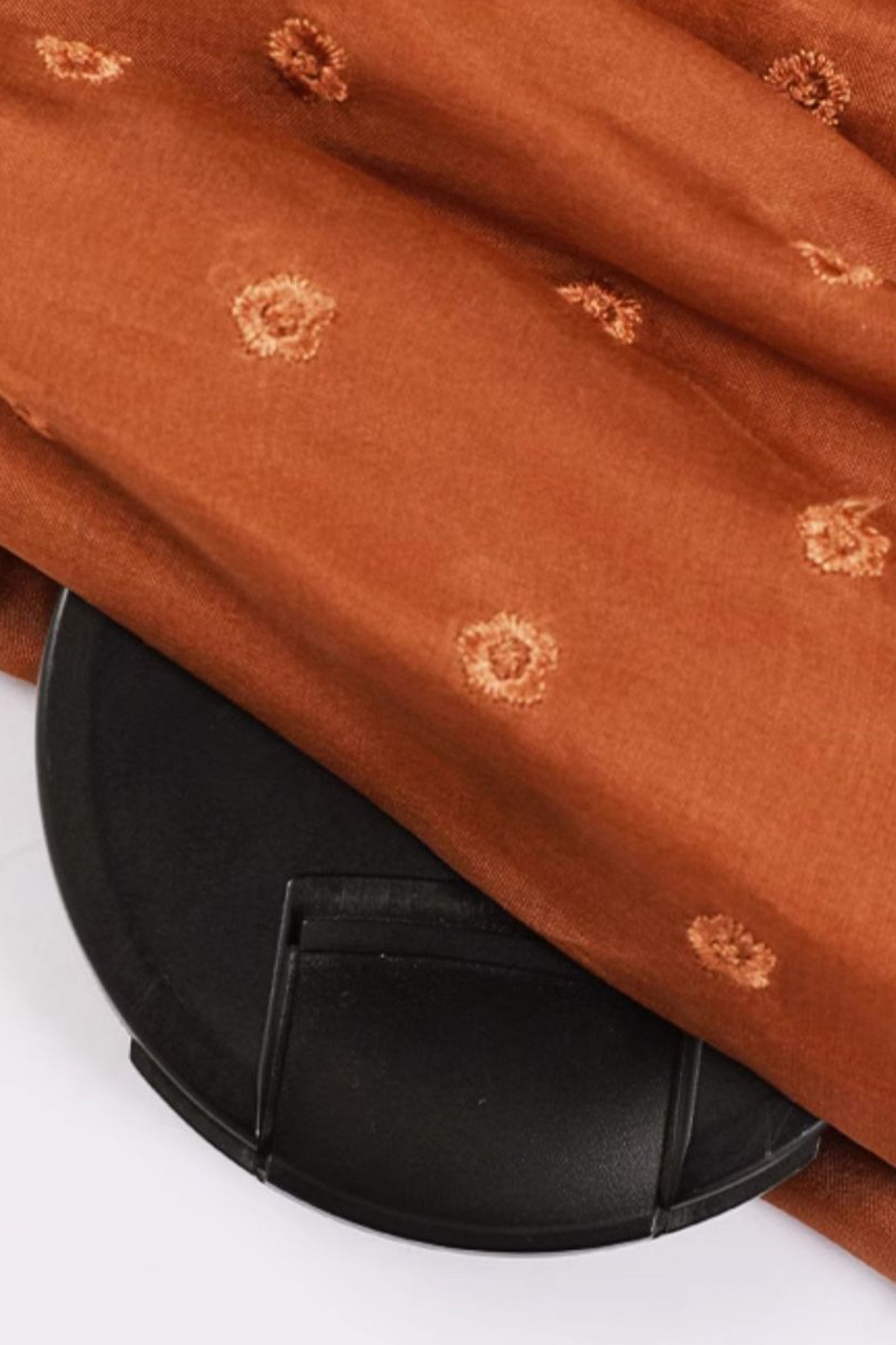 KAMILAN Luxe Embroidered Midi Dress – 2025 Fall New Arrival with 3/4 Sleeves