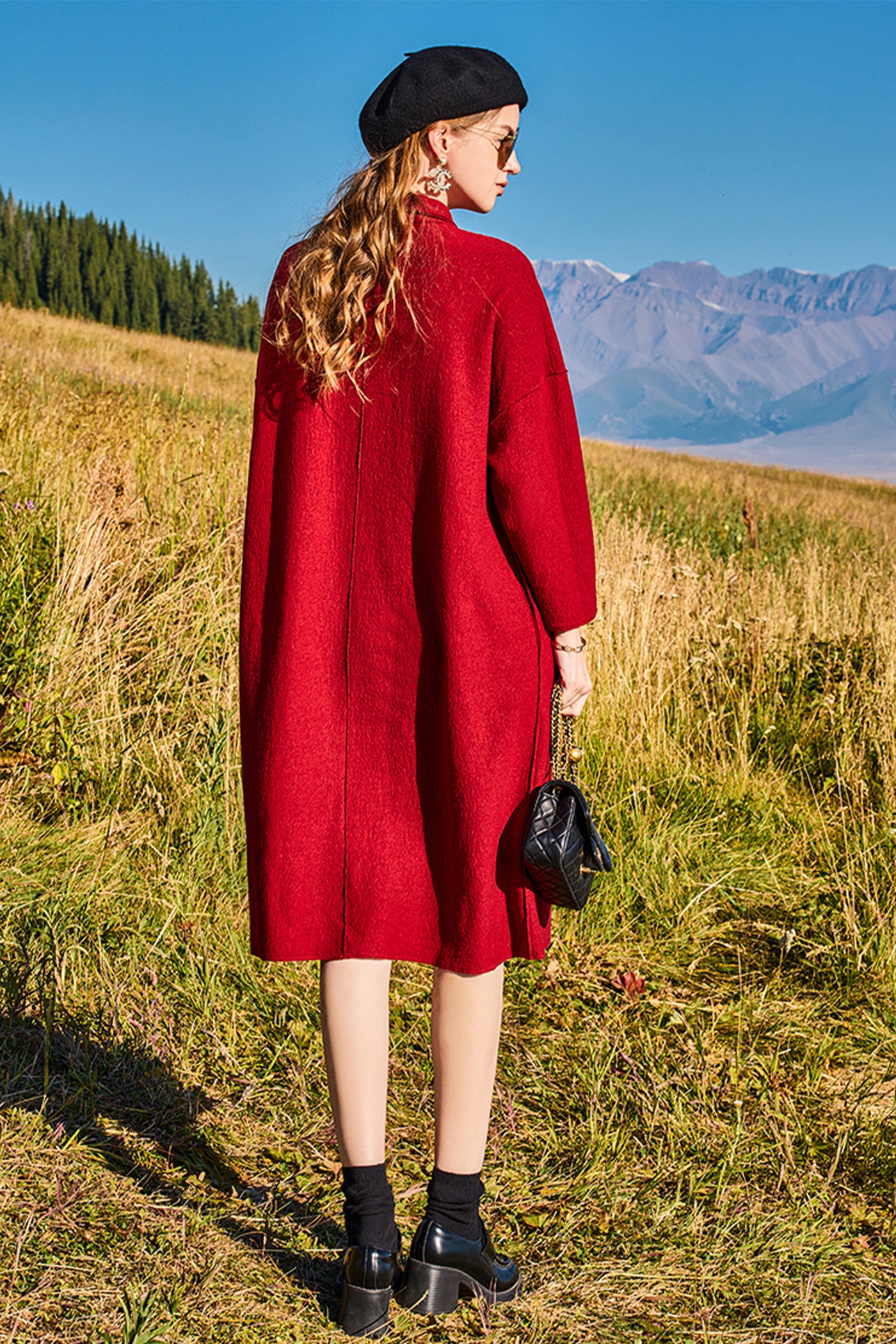 KAMILAN New Wool Dress For Autumn And Winter 2025