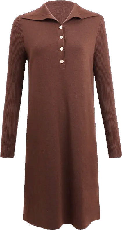 KAMILAN 25 Autumn French Woolen Knitted Dress