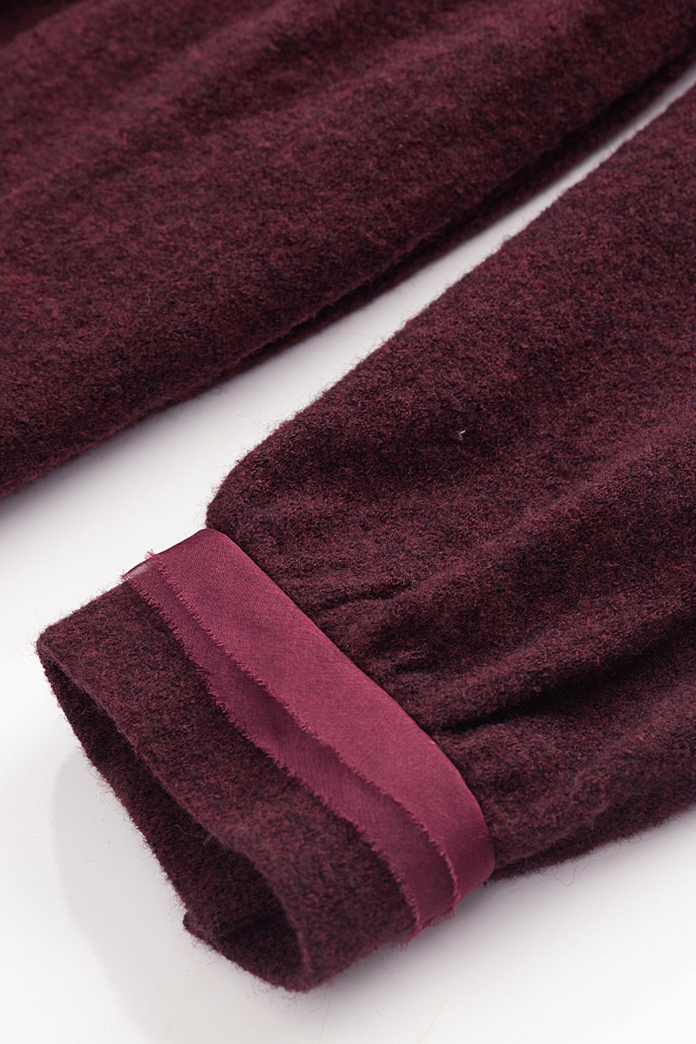 KAMILAN Wool Embroidered Midi Dress for Women – 2025 Fall New A-Line Dress with Stitch Detail