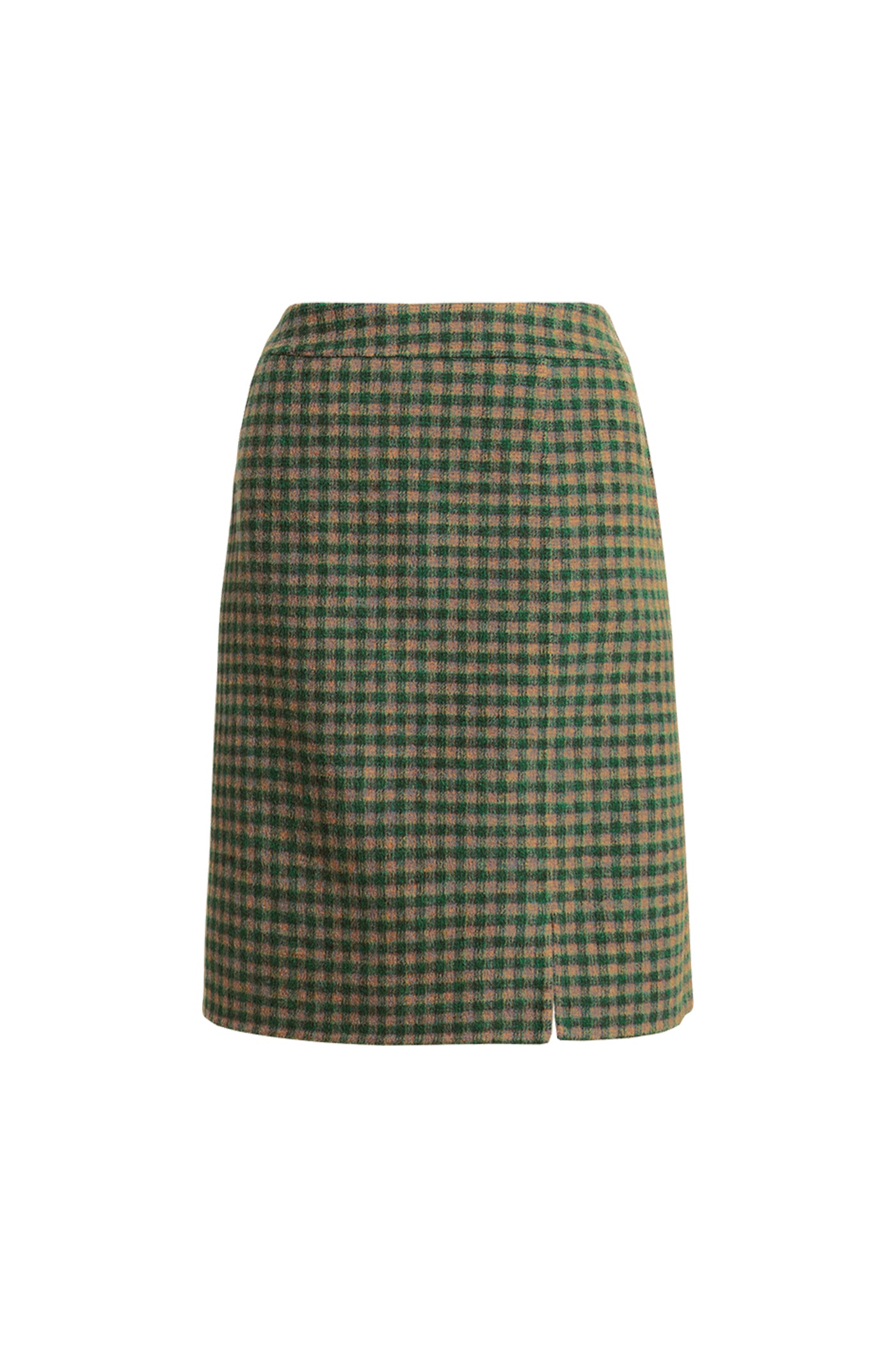 KAMILAN wool skirt women's autumn and winter new checkerboard double-sided skirt A-line skirt short skirt