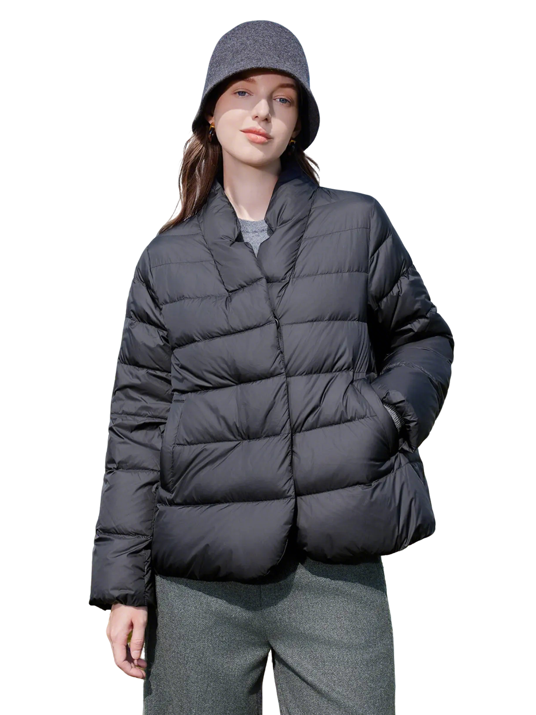 KAMILAN Cloud Puff Women's Down Jacket 2025 Winter New Loose Short Versatile Warm Down Coat