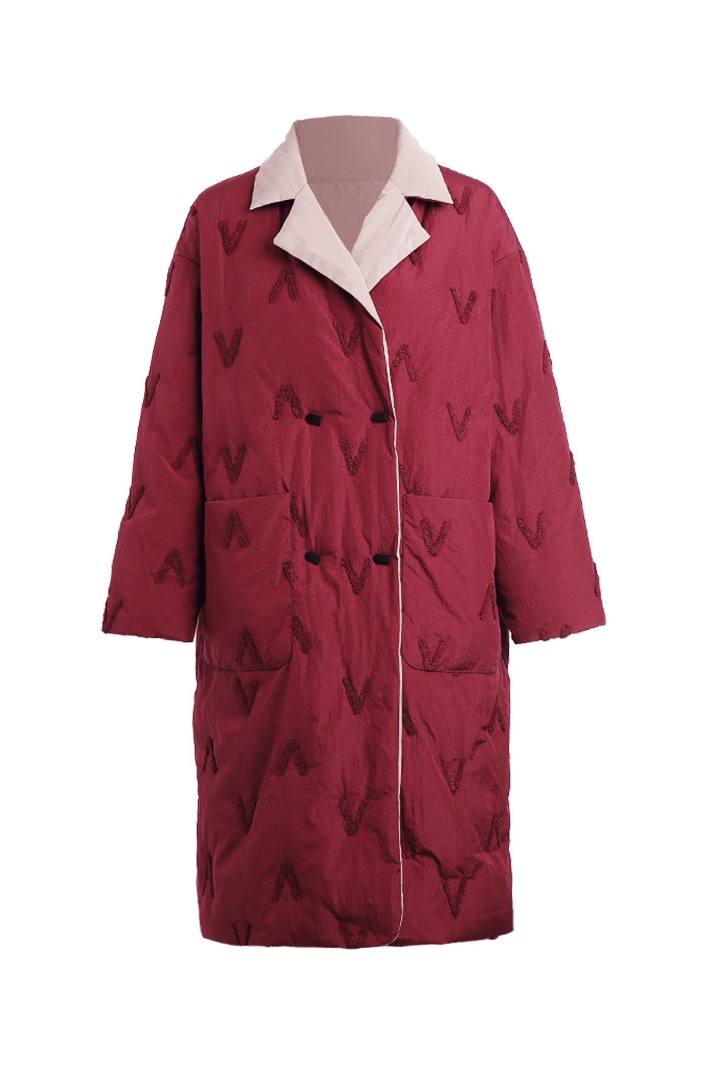 KAMILAN Reversible Long Down Coat