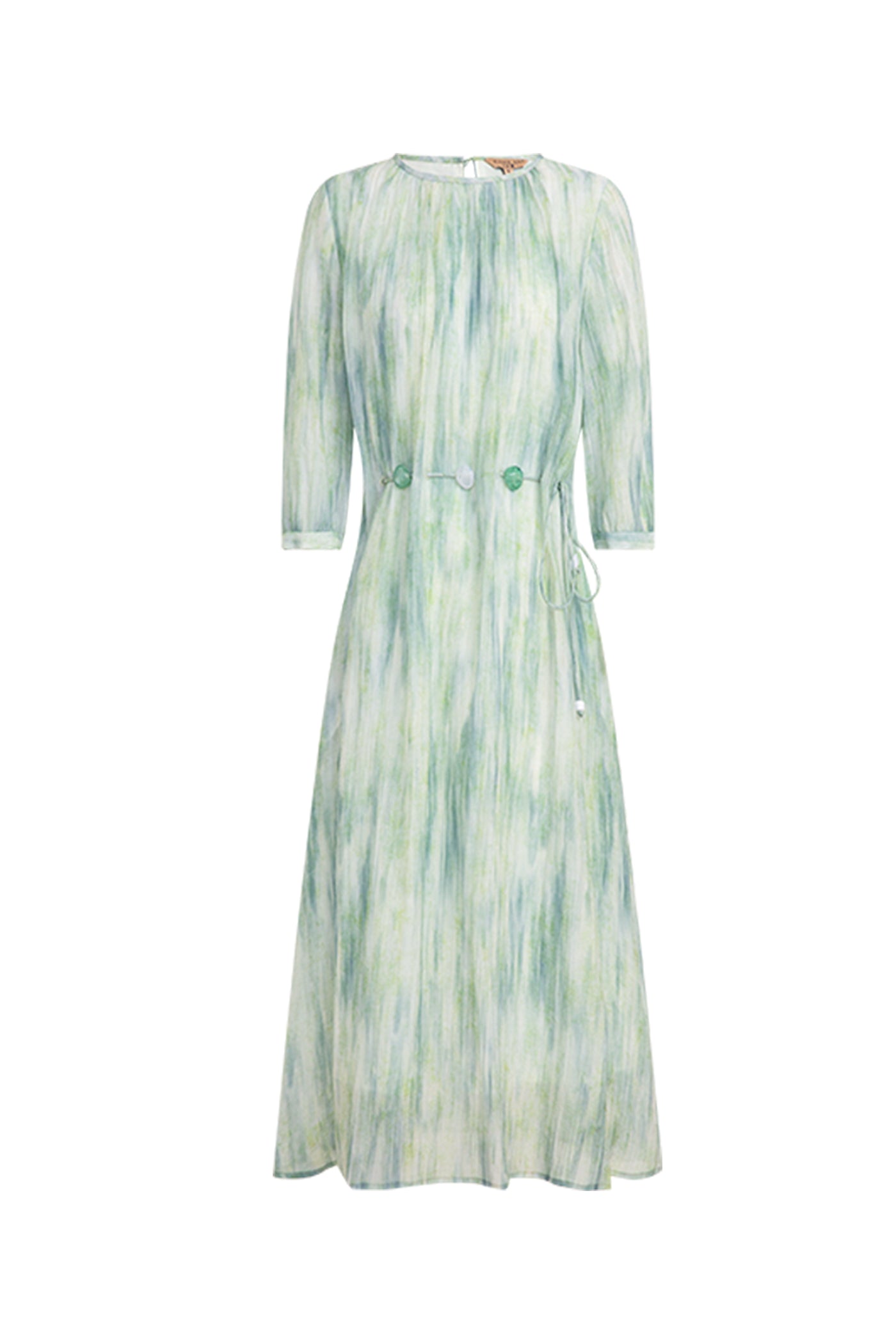 KAMILAN French-Inspired Gradient Dress High Waist with Relaxed Silhouette