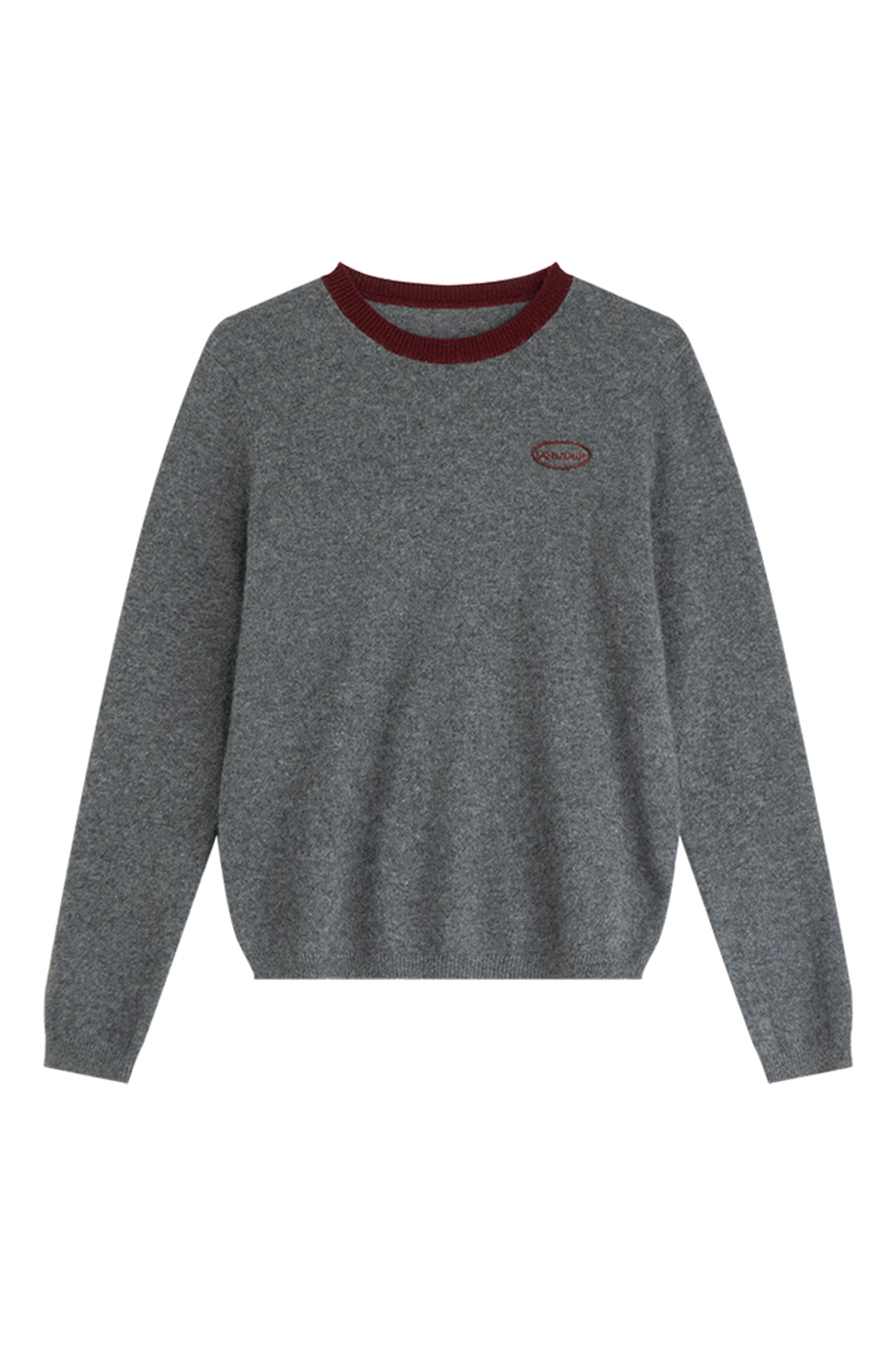 KAMILAN embroidered cashmere sweater women's autumn new style bottoming sweater