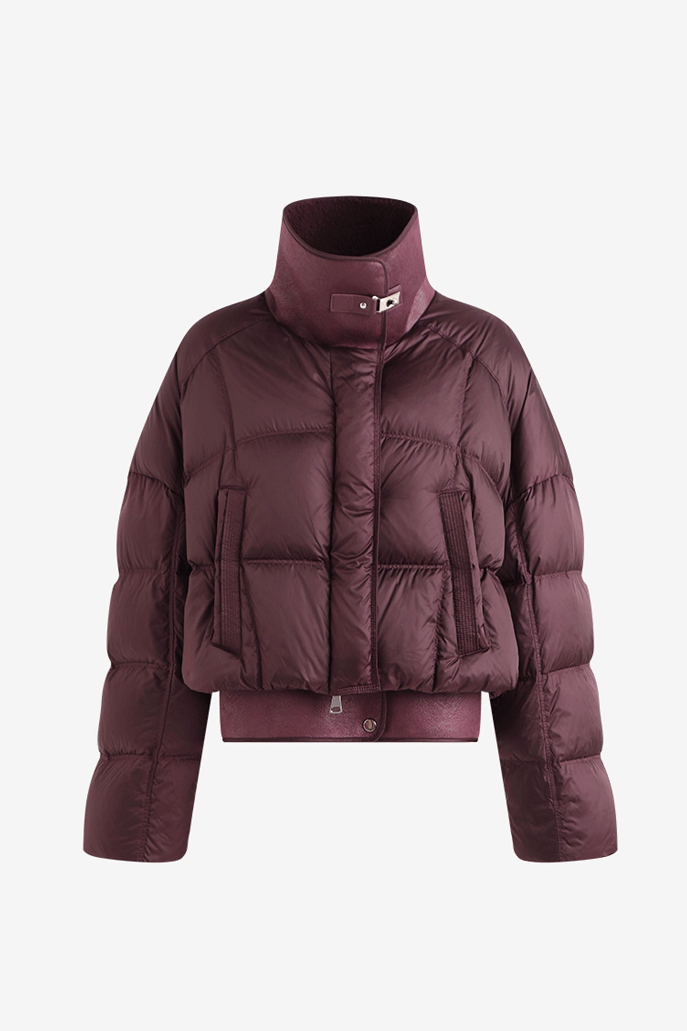 KAMILAN plush lapel splicing down jacket women's new short warm white duck down jacket in winter 2025