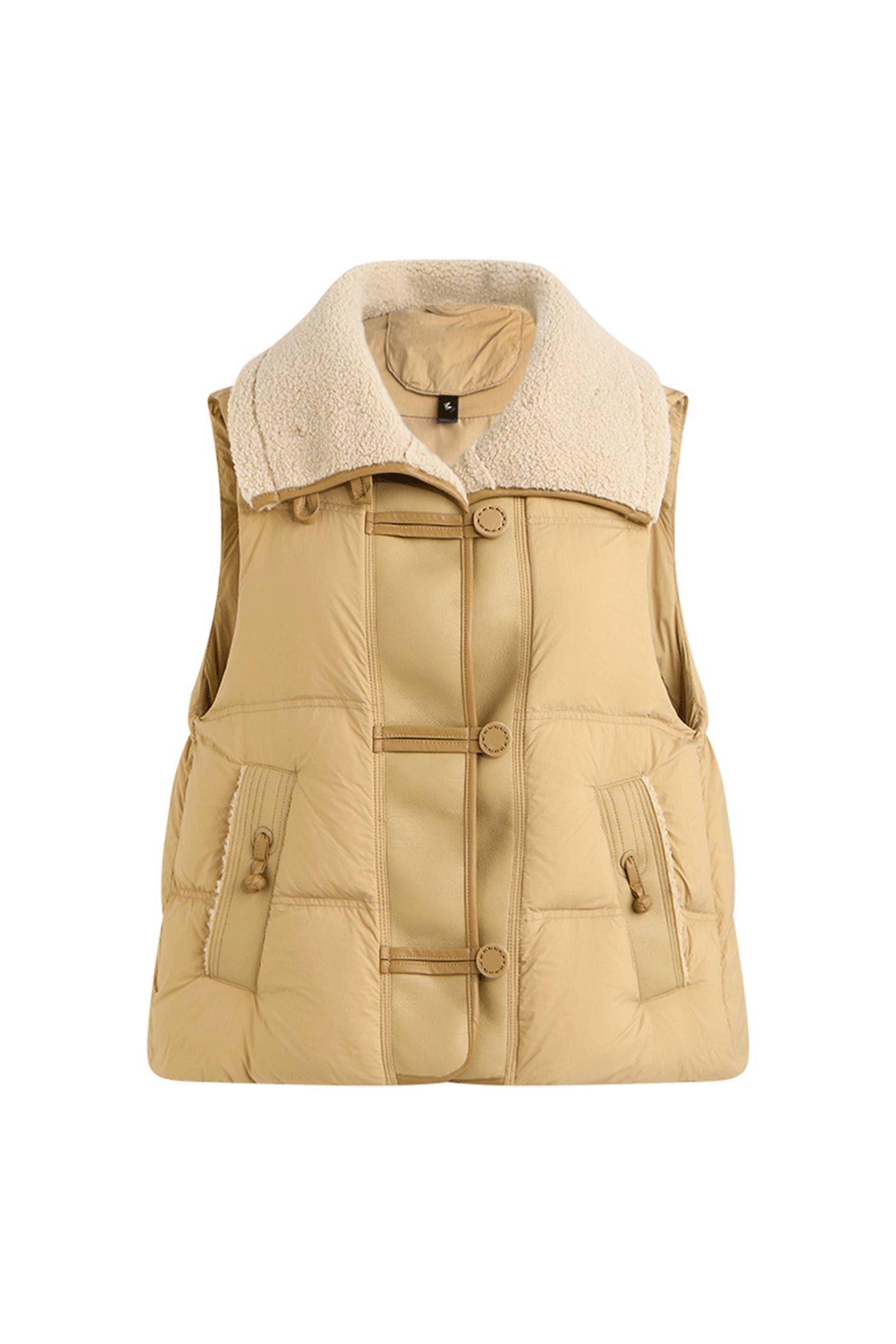 KAMILAN short-style white eiderdown down jacket vest female 2025 winter new down vest coat