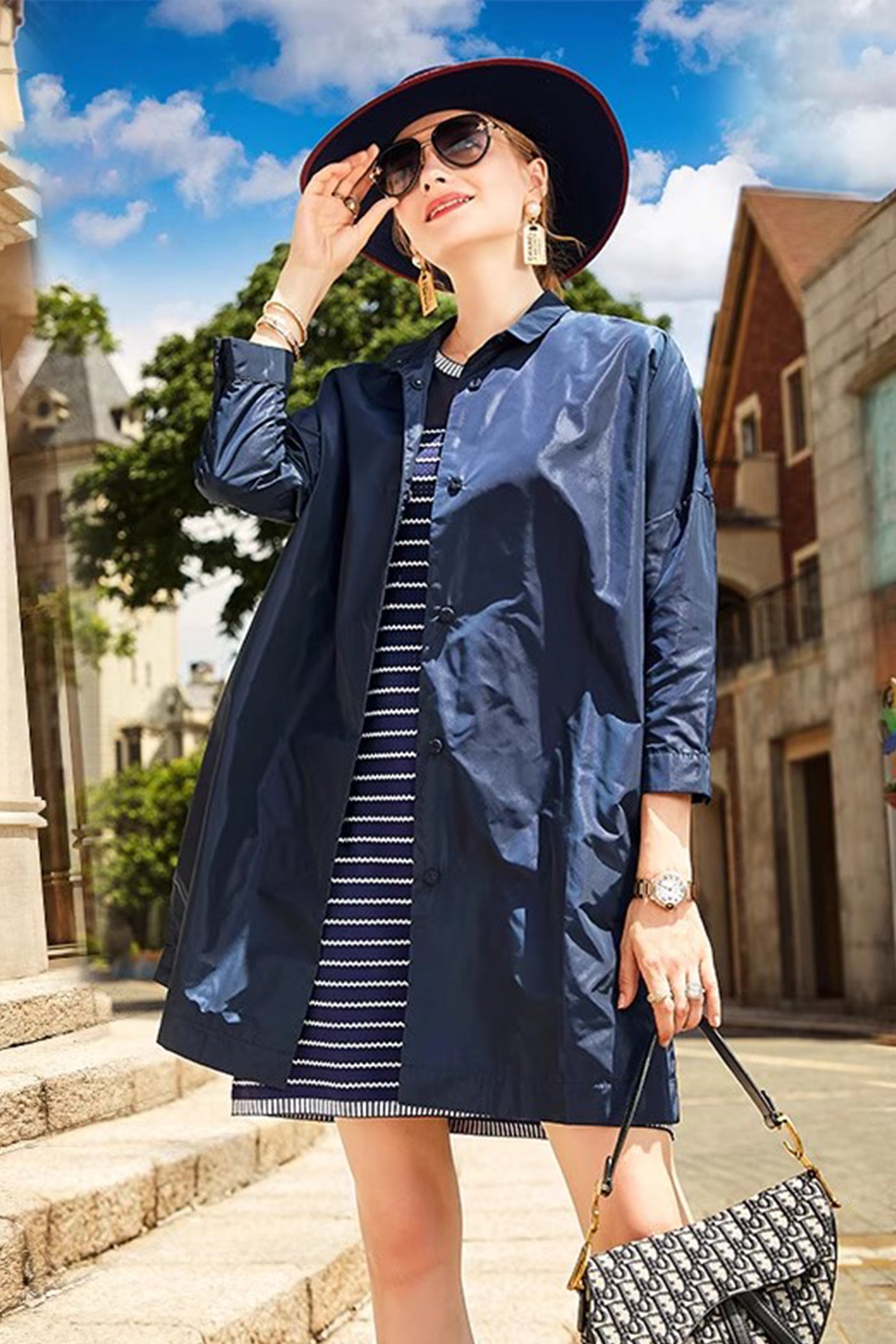KAMILAN Minimalist Long Trench Coat Spring/Summer Collection Stylish Elegant Outerwear
