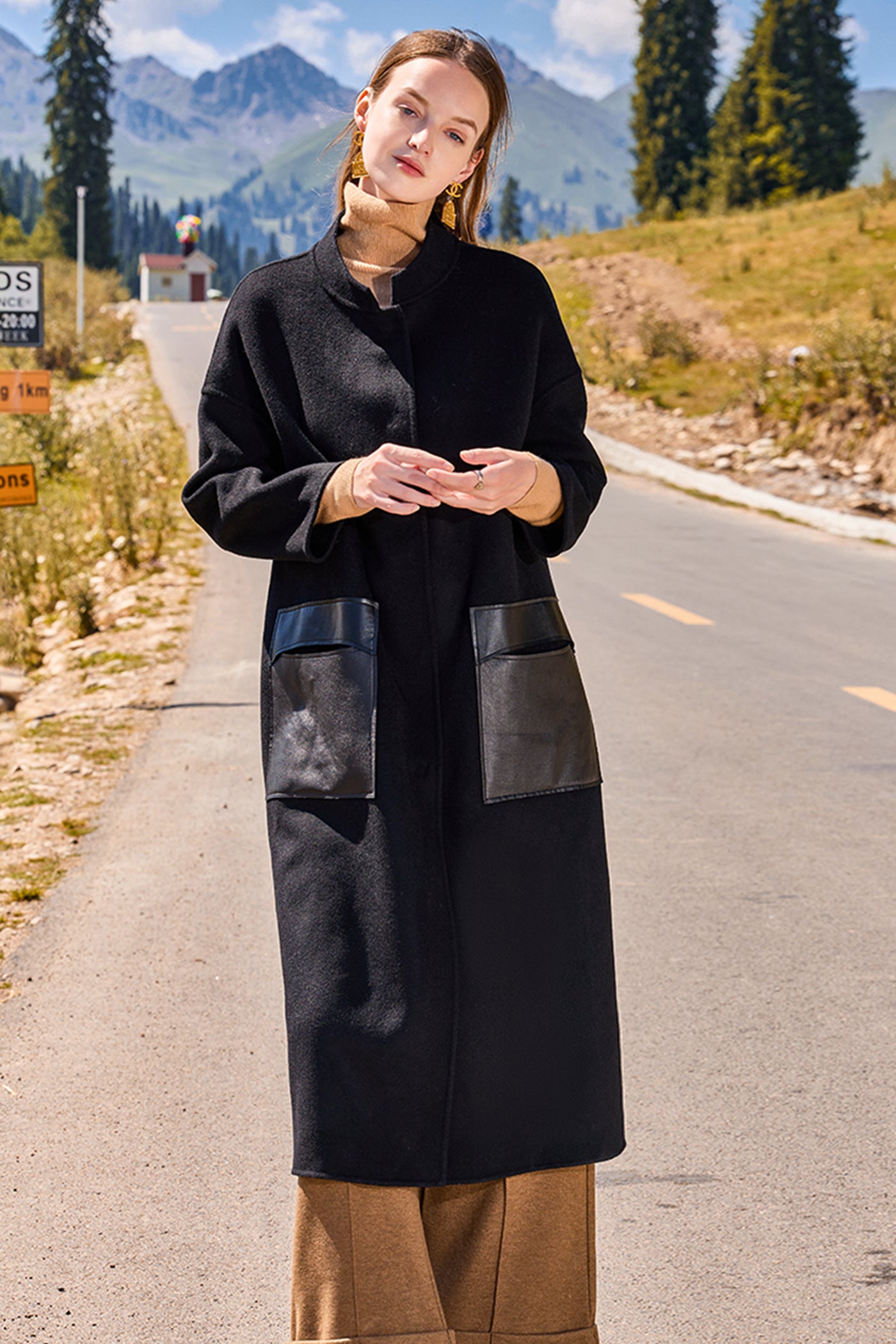 KAMILAN Wool Coat Retro Whimsy with a Soft Silhouette