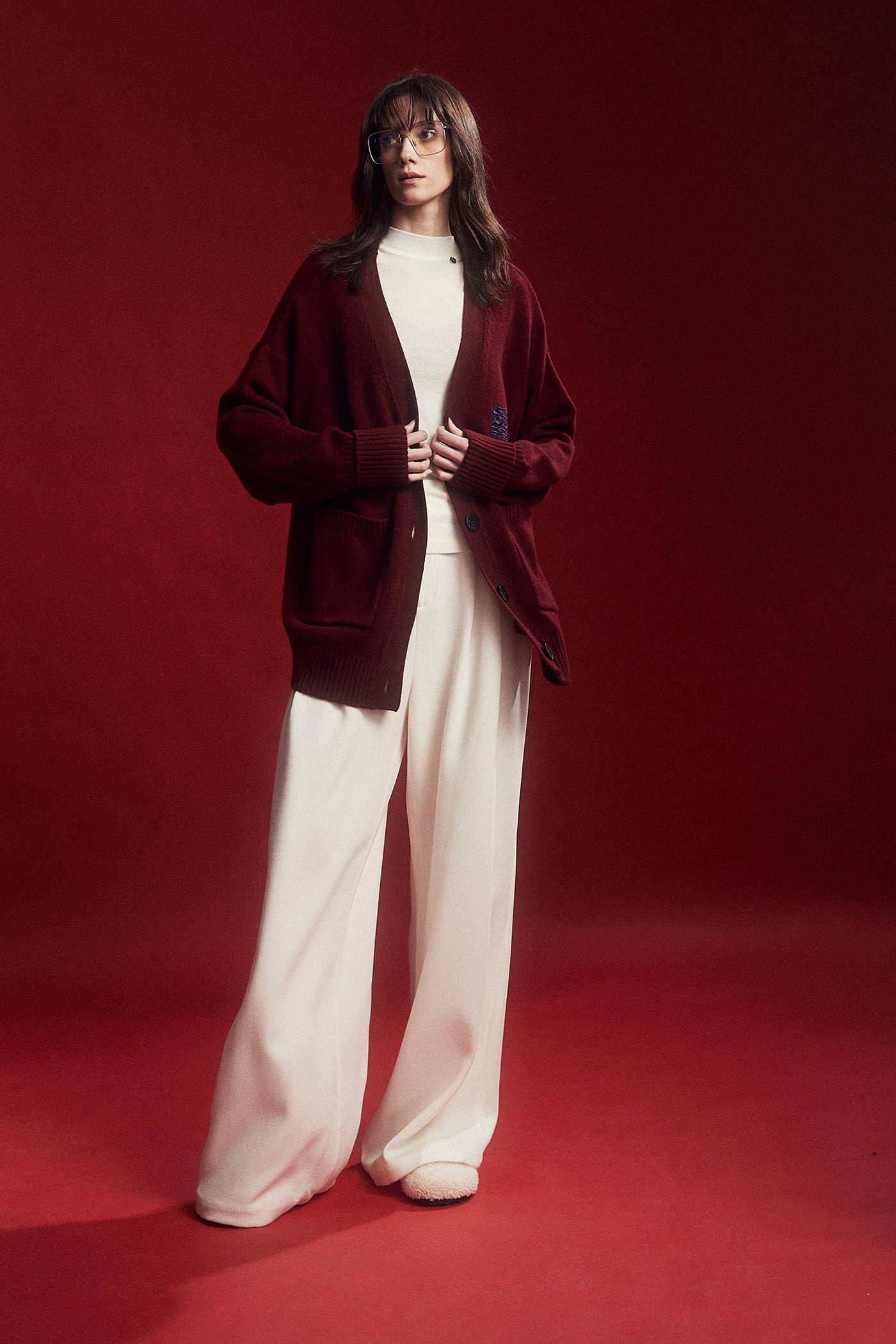 KAMILAN High-Waisted Wide-Leg Trousers