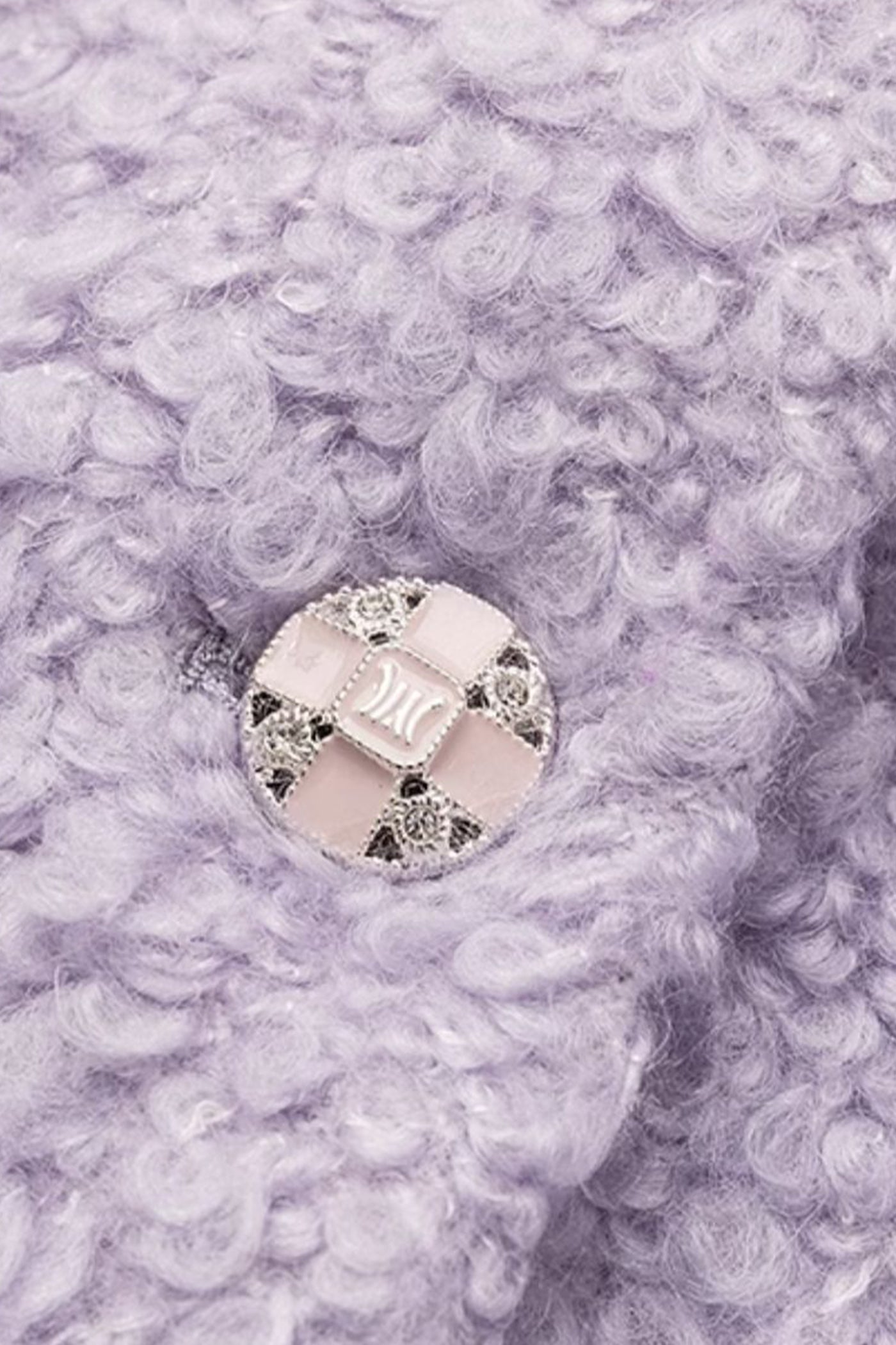 KAMILAN Lilac Wool-Blend Textured Short Jacket