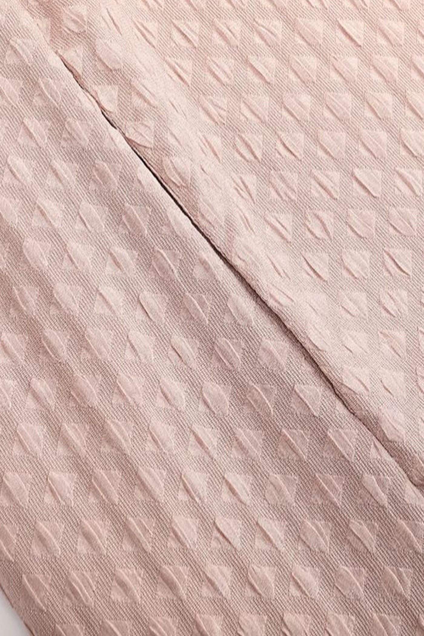 KAMILAN Jacquard Belted Dress in Misty Rose