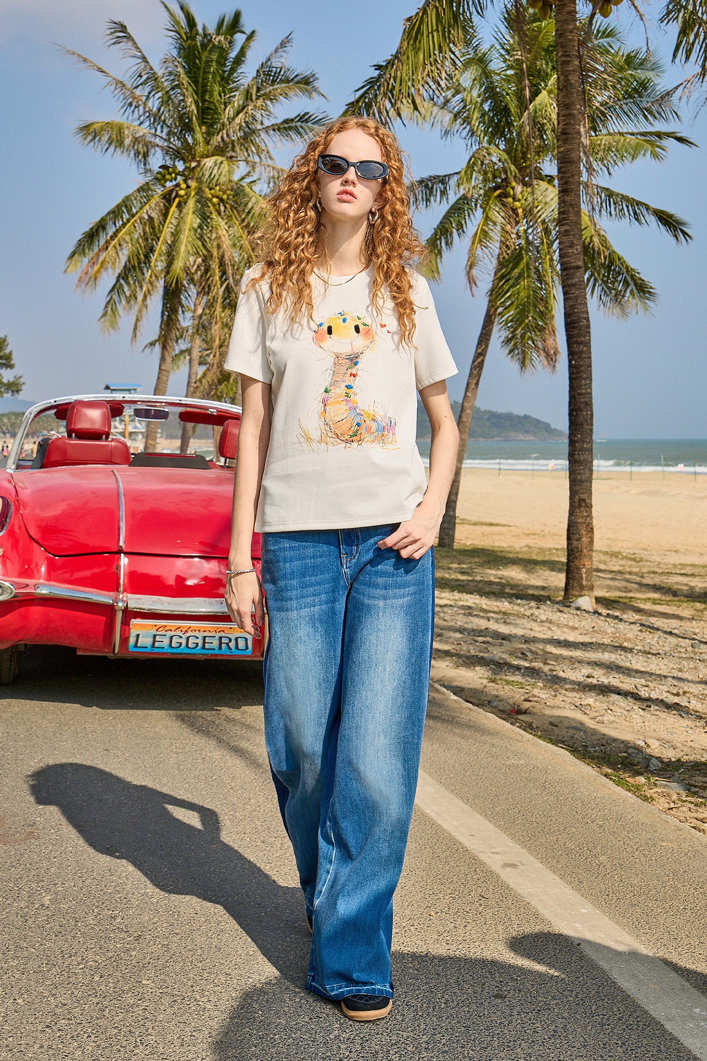 KAMILAN Artistic Animal Print Tee
