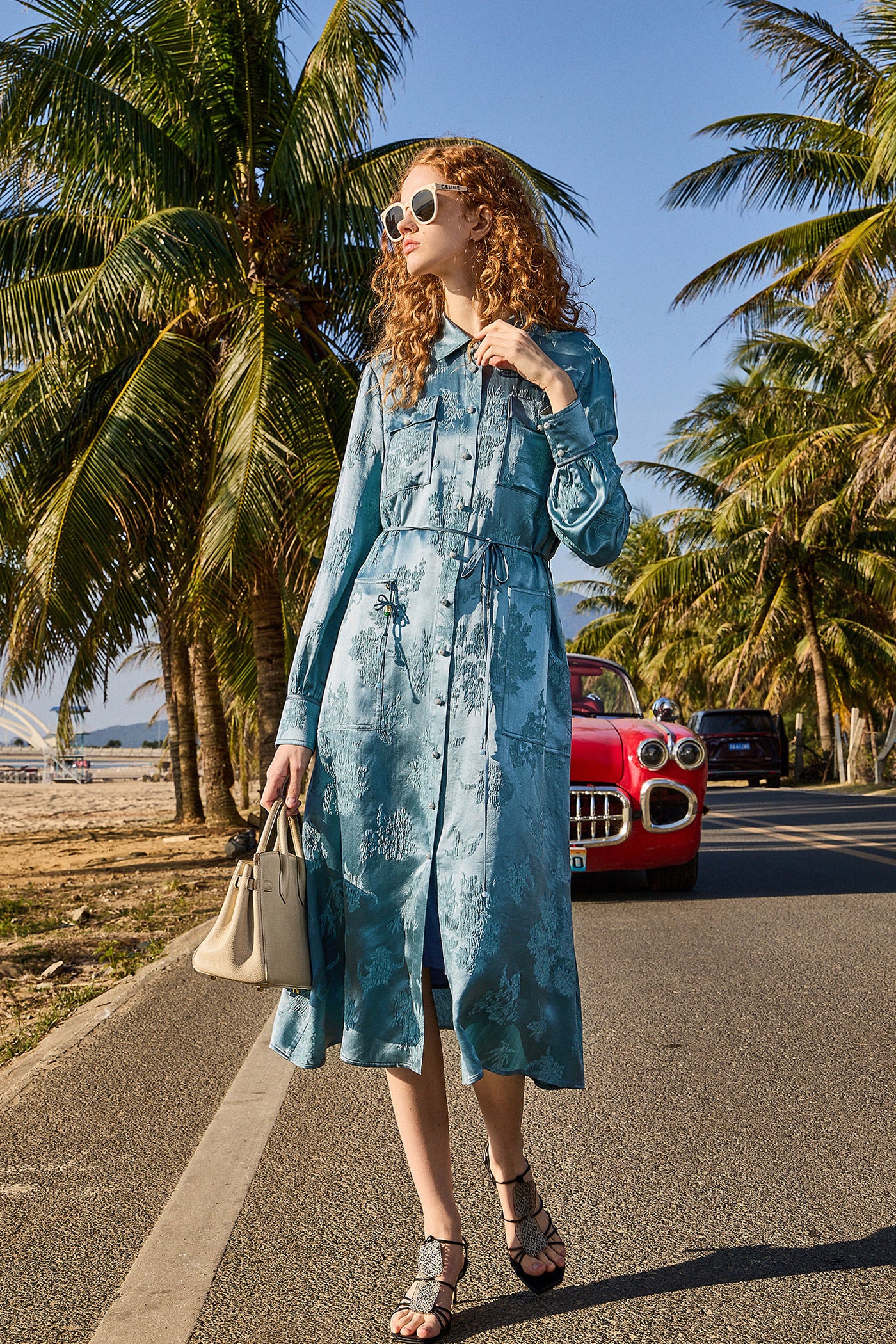 KAMILAN Jacquard Shirt Dress