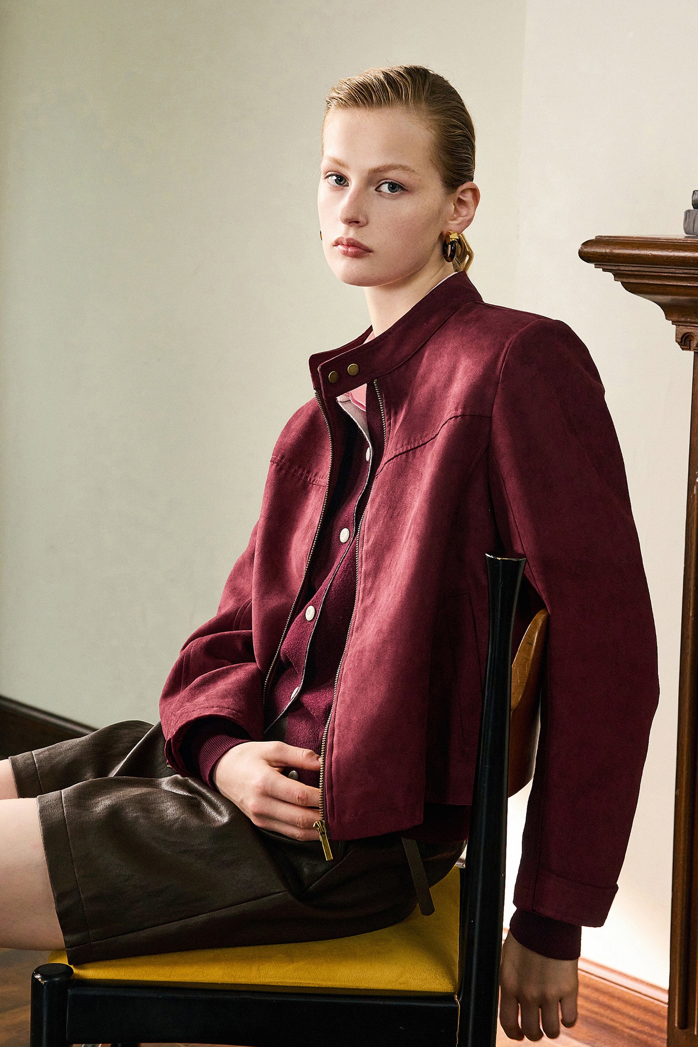 KAMILAN Modern Structured Jacket with Matte Finish