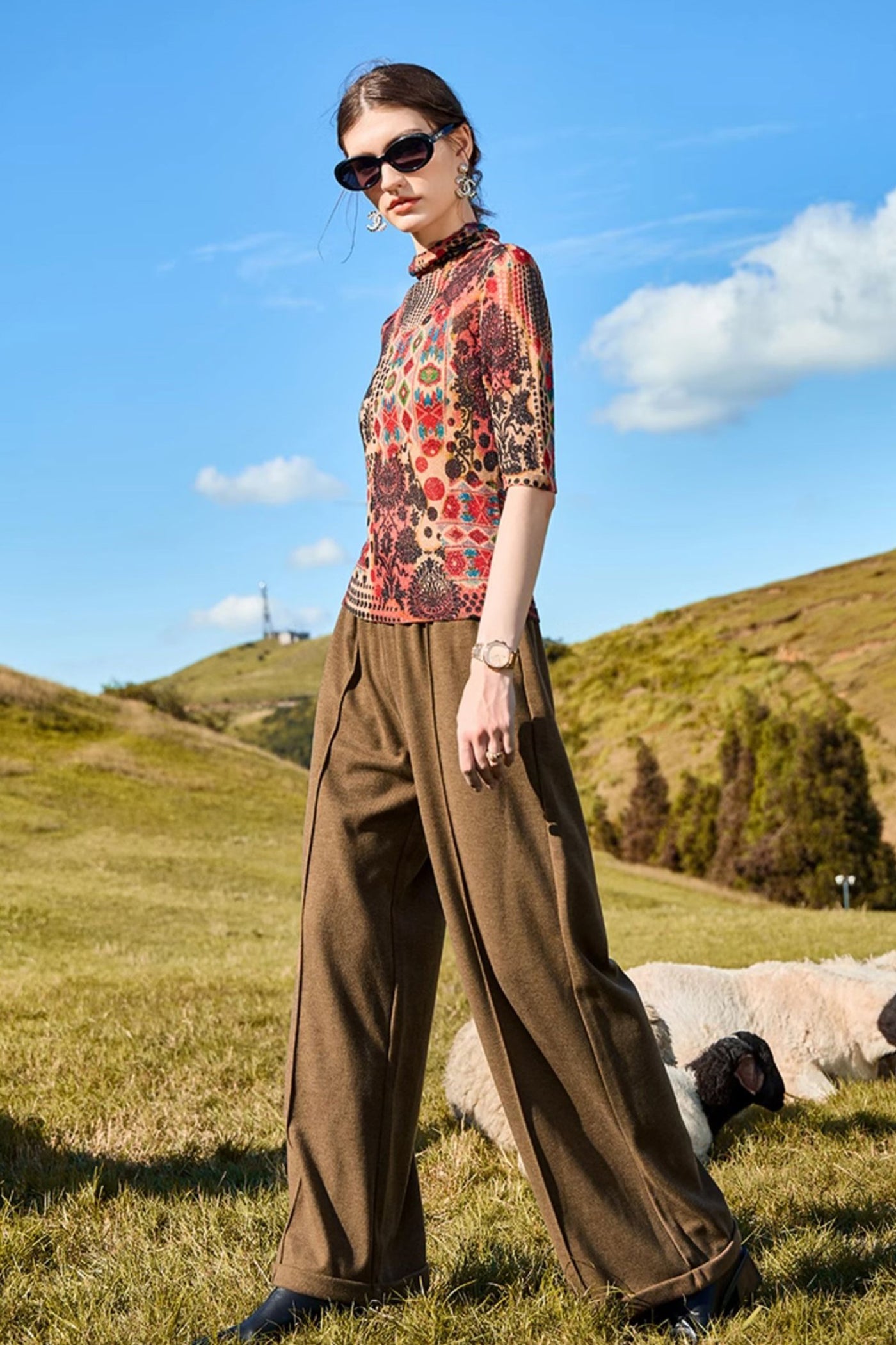 Kamilan Woolen Wide-Leg Trousers