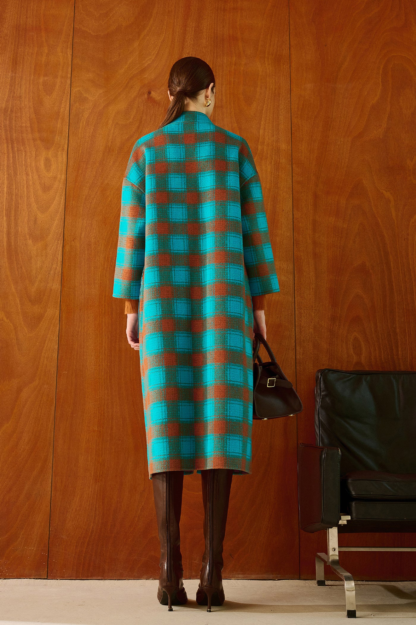 Kamilan Houndstooth Wool Coat