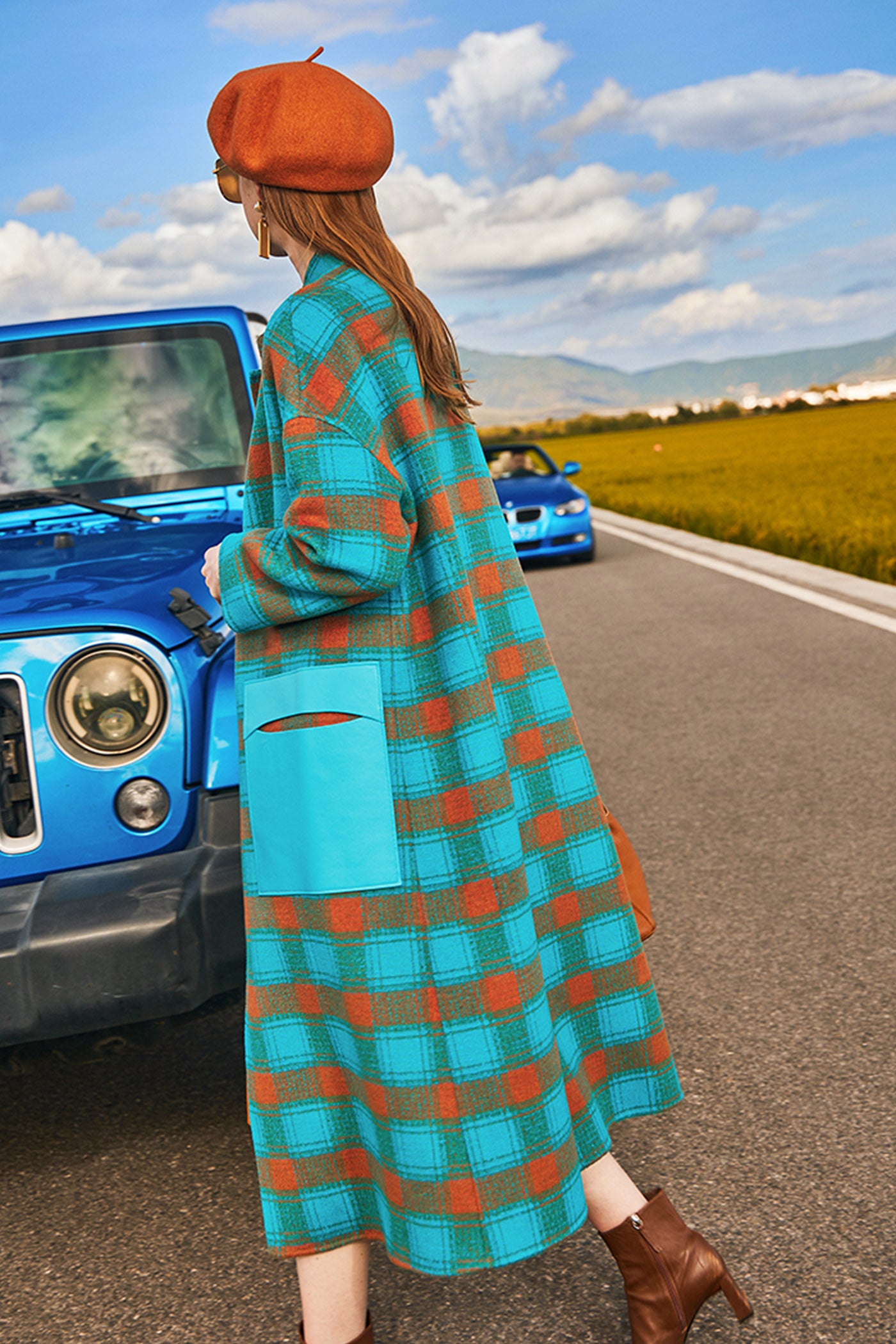 Kamilan Houndstooth Wool Coat