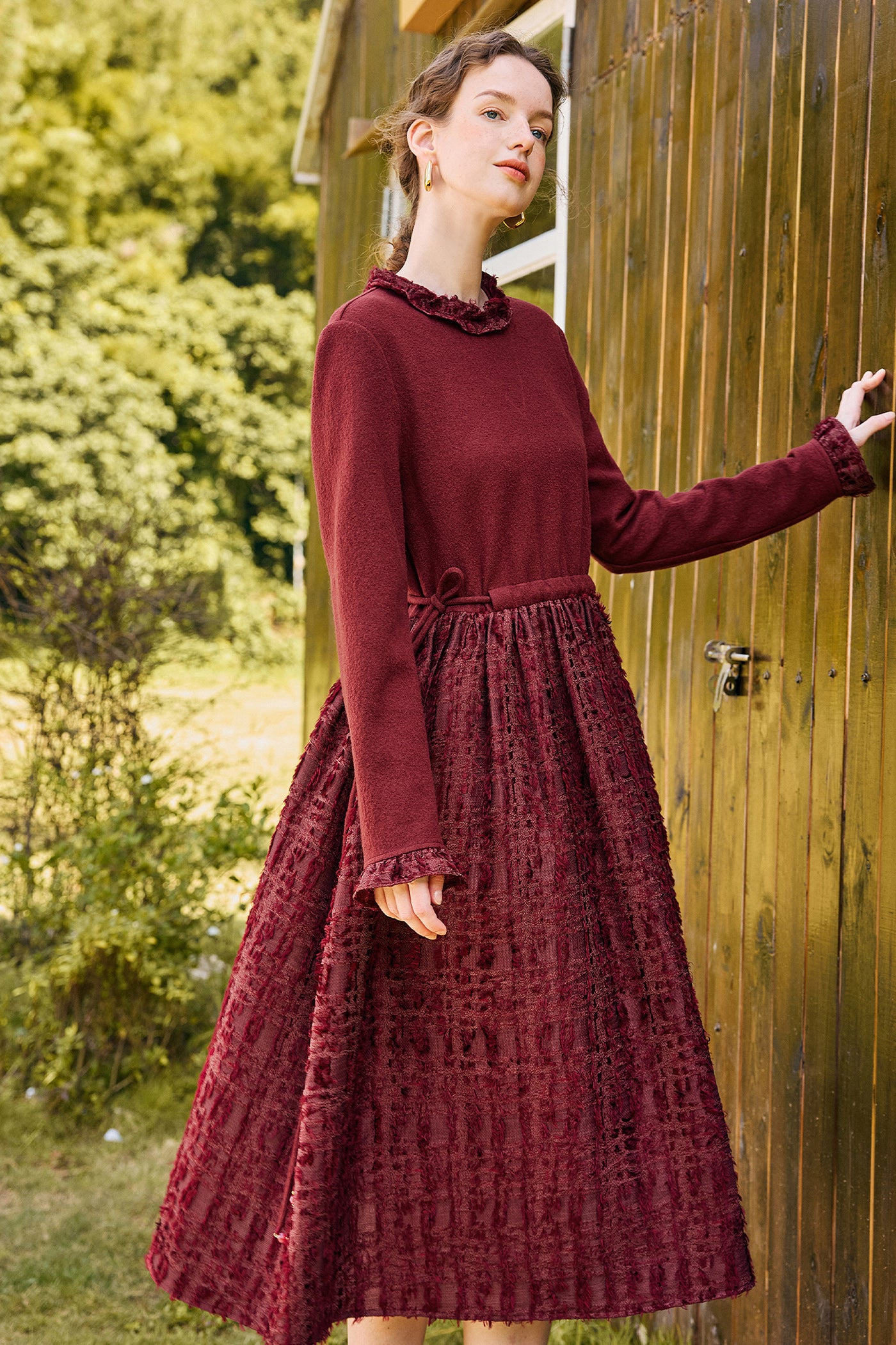 Kamilan Wool-Blend Panel Dress