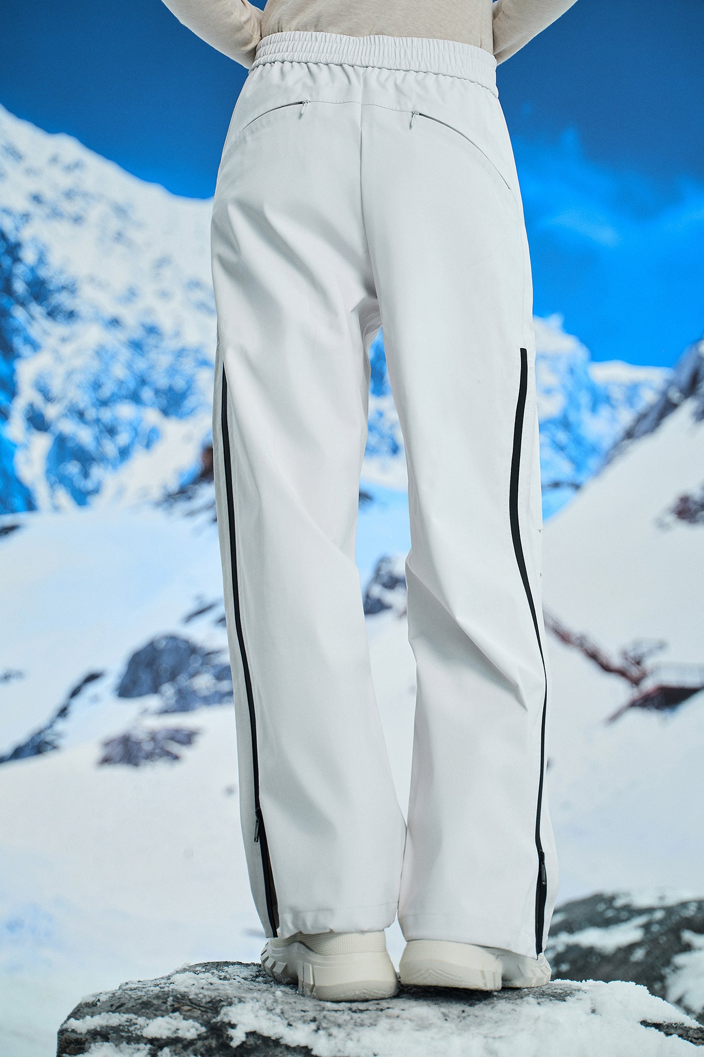 KAMILAN Women's Outdoor Hiking High-Waist Wide-Leg Pants – 2025 Autumn New Straight-Leg Trousers