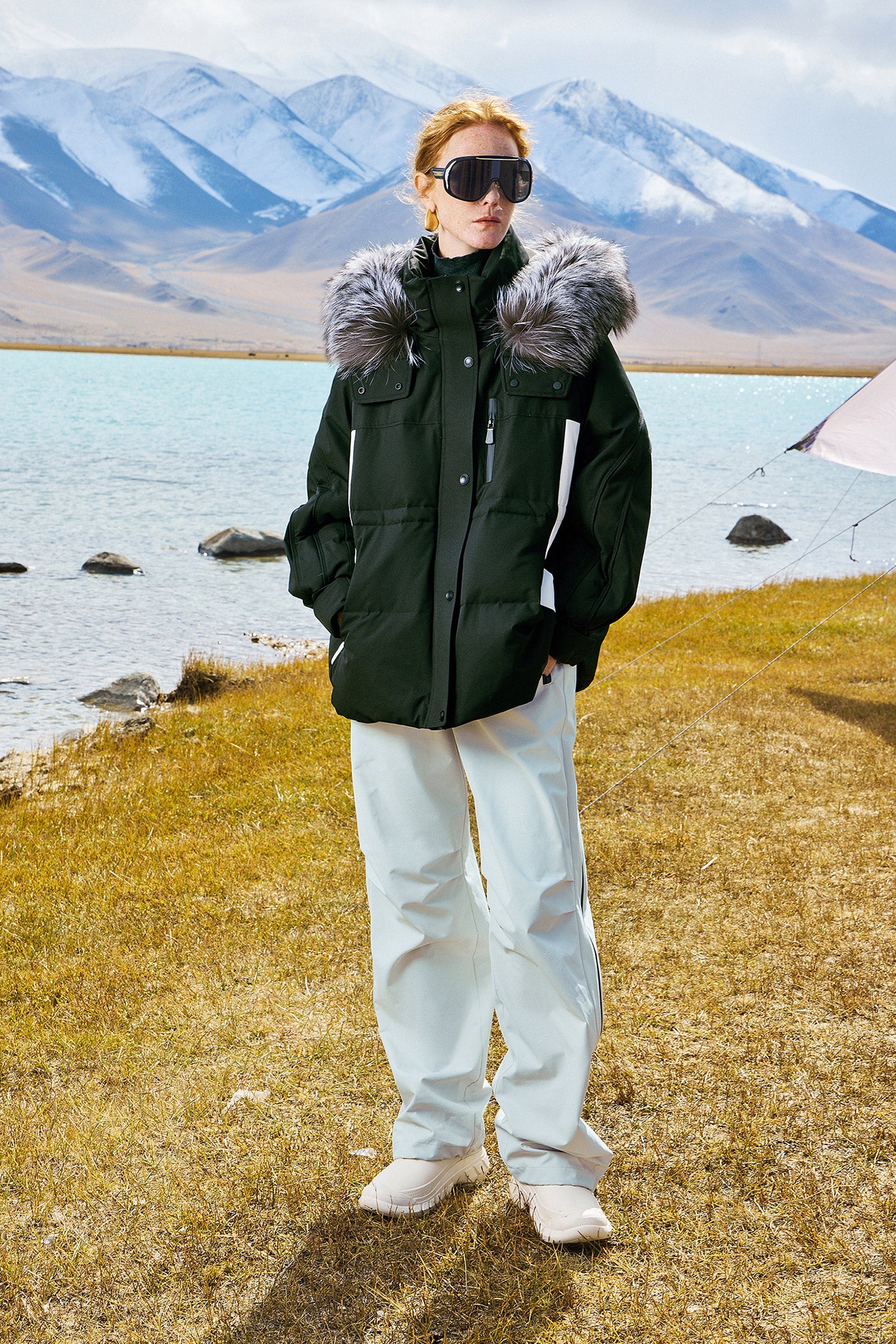 KAMILAN Women's Outdoor Hiking High-Waist Wide-Leg Pants – 2025 Autumn New Straight-Leg Trousers