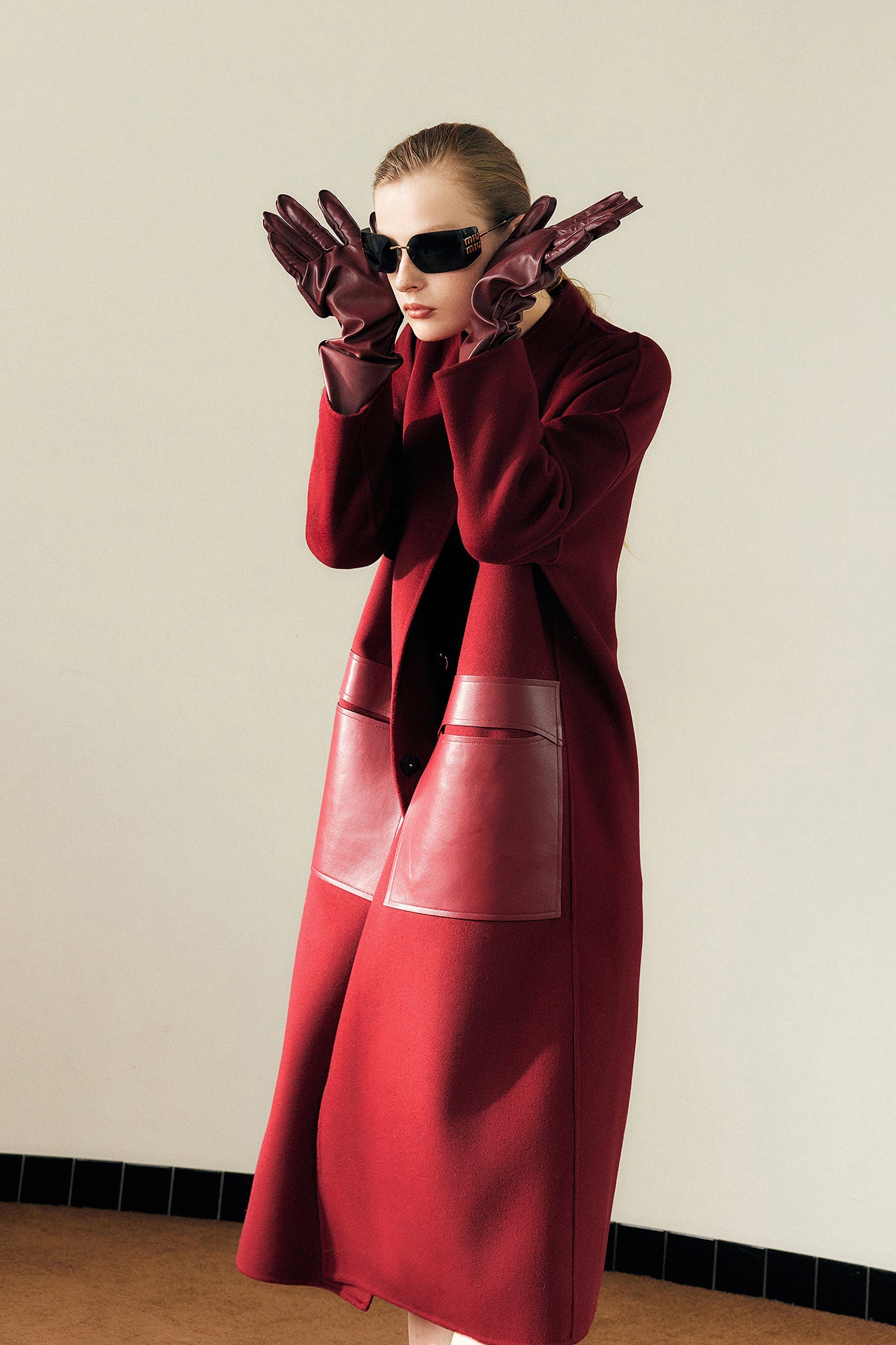 KAMILAN Women's Wool Coat – 2025 Autumn New Mid-Length Double-Faced Wool Overcoat