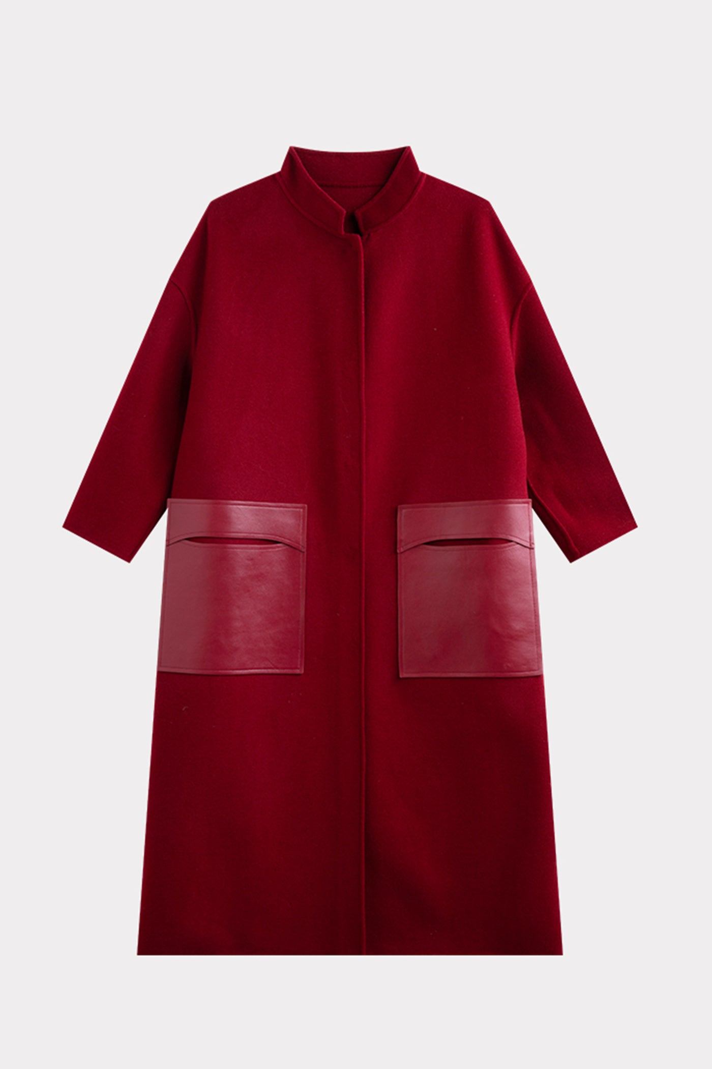 KAMILAN Women's Wool Coat – 2025 Autumn New Mid-Length Double-Faced Wool Overcoat