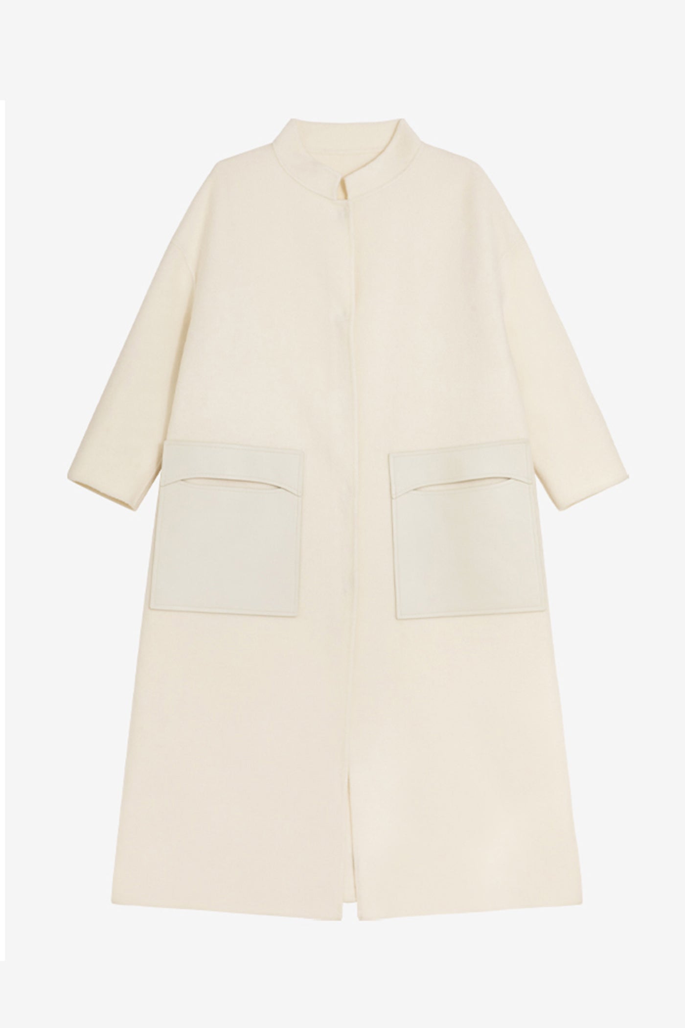 KAMILAN Women's Wool Coat – 2025 Autumn New Mid-Length Double-Faced Wool Overcoat