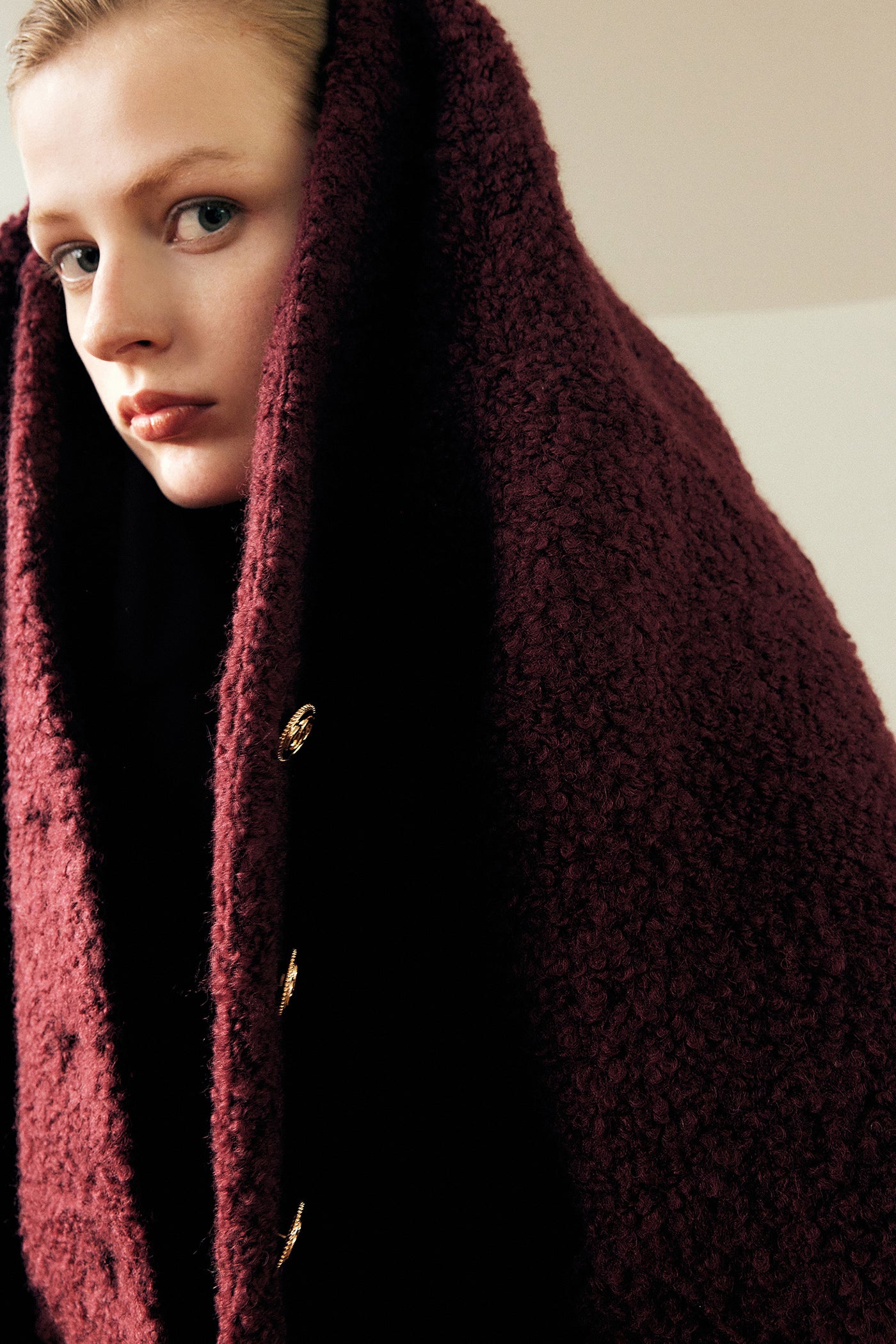 KAMILAN Women's Short Wool Coat – 2025 Autumn/Winter New Warm Faux Fur Jacket