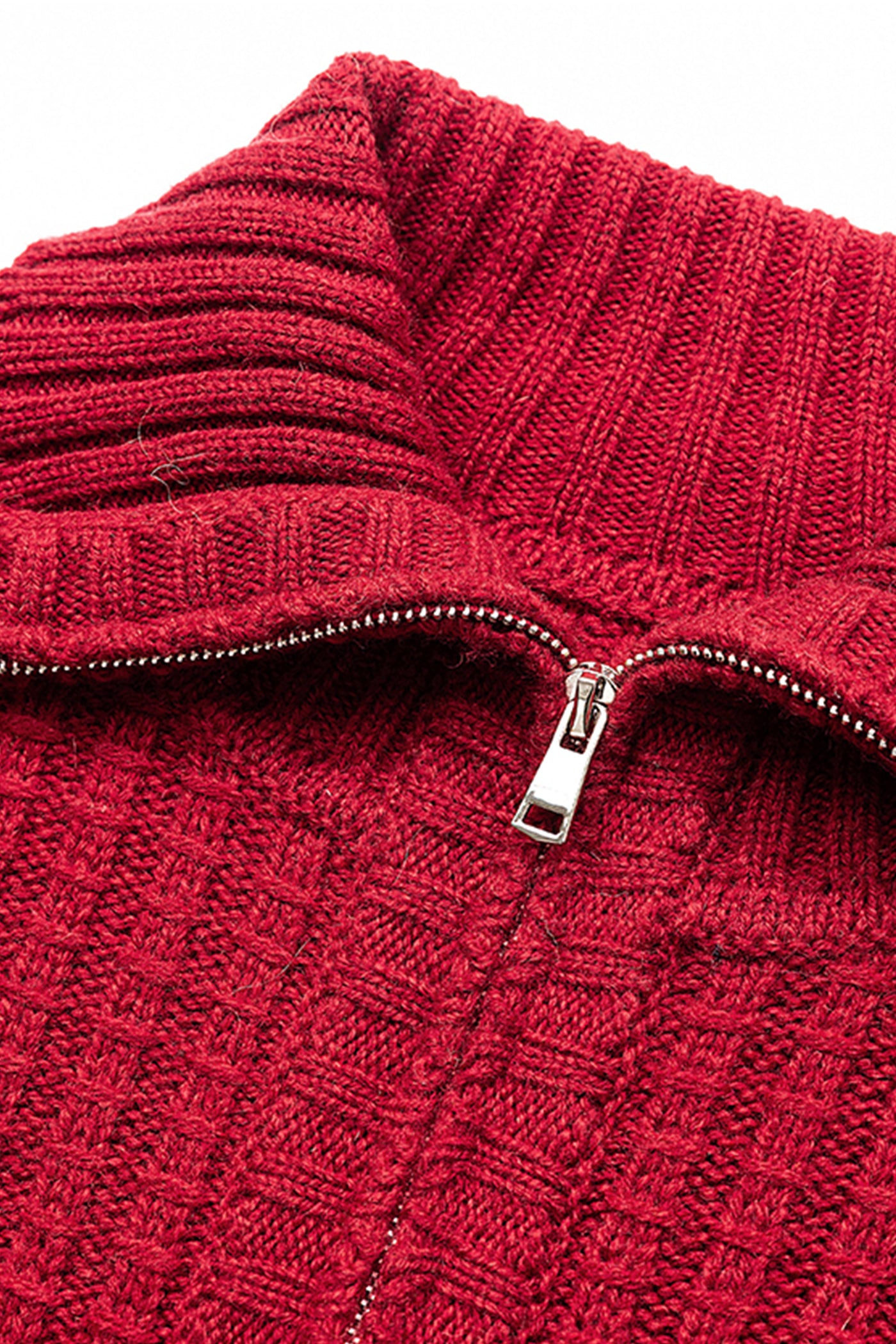 KAMILAN Women's Wool Knit Cardigan – 2025 Autumn New French Style Zipper Sweater Jacket
