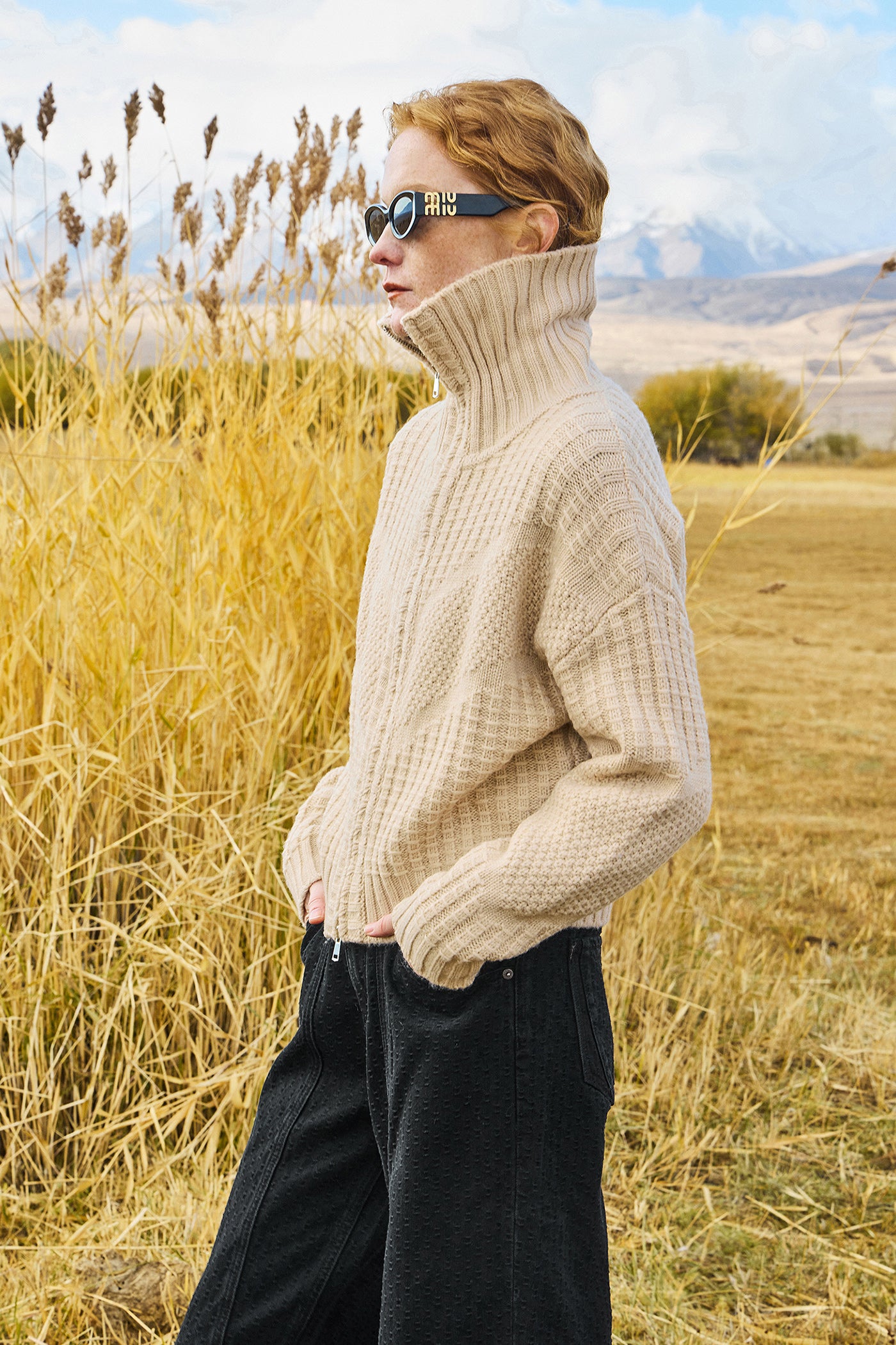 KAMILAN Women's Wool Knit Cardigan – 2025 Autumn New French Style Zipper Sweater Jacket