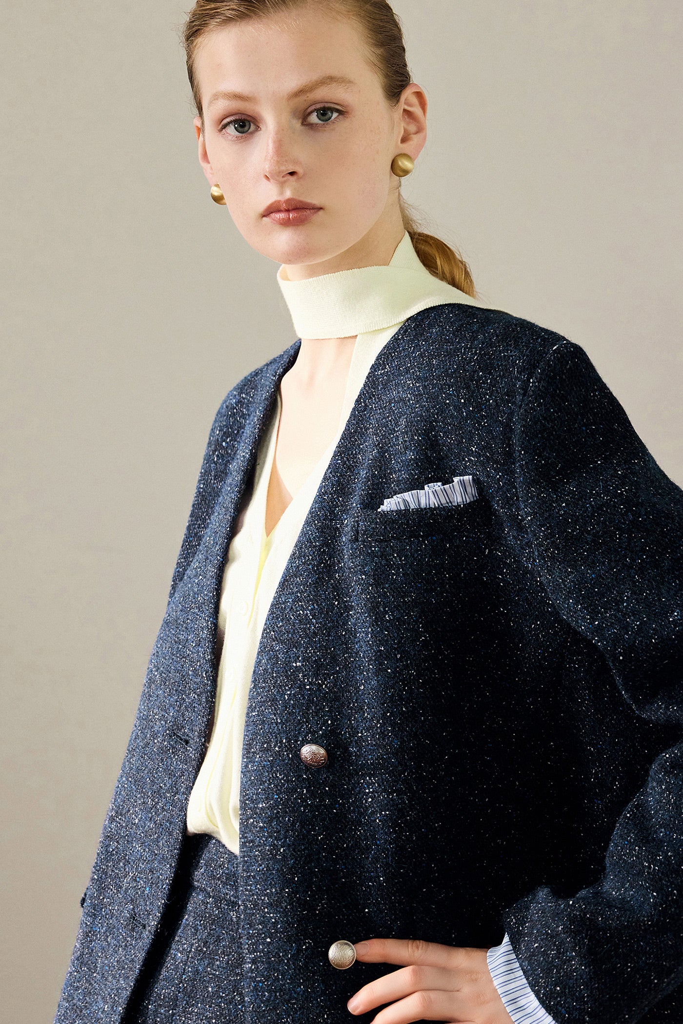 KAMILAN French temperament commuter woolen coat women's autumn new fashion coat top