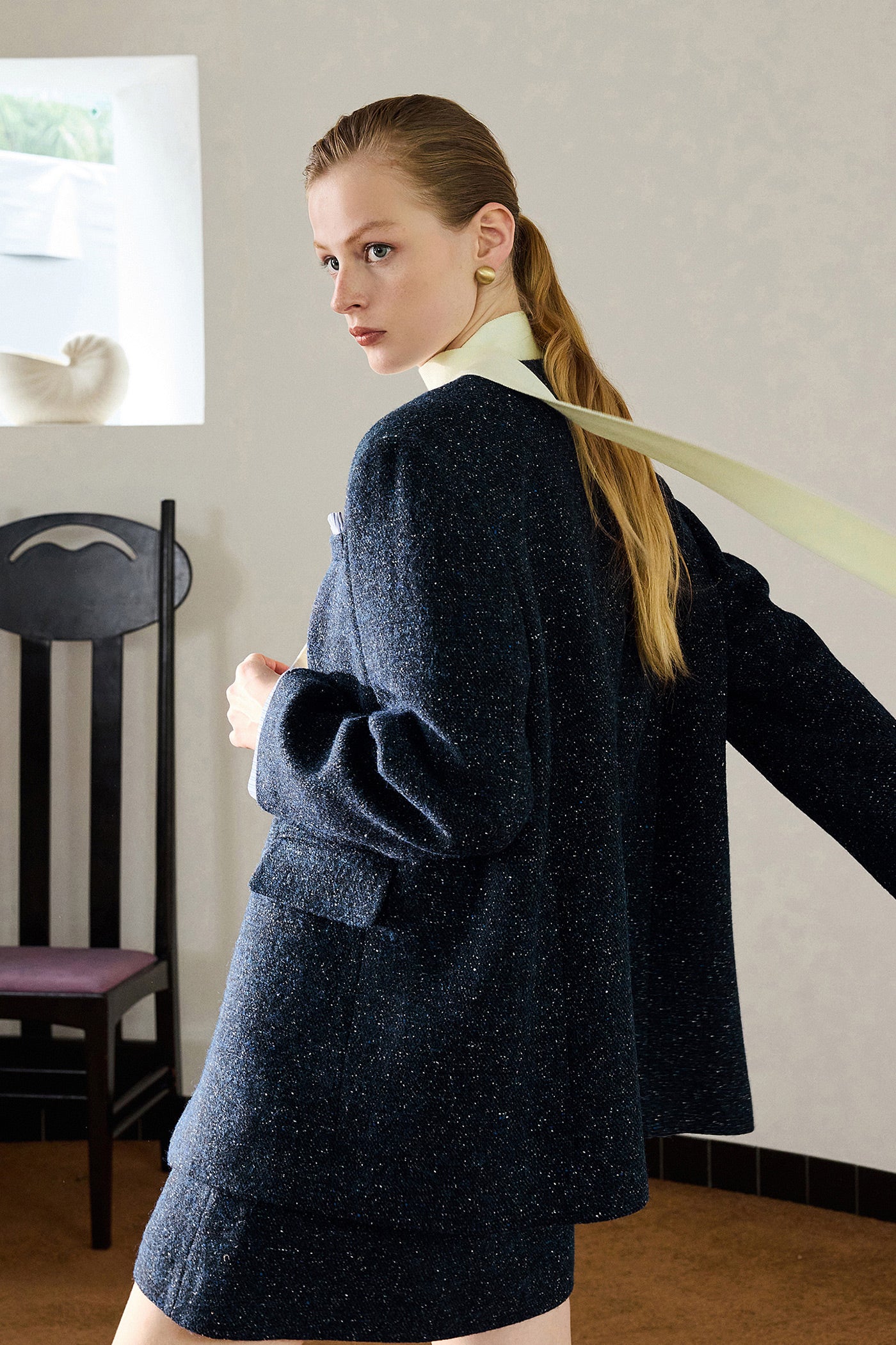 KAMILAN French temperament commuter woolen coat women's autumn new fashion coat top