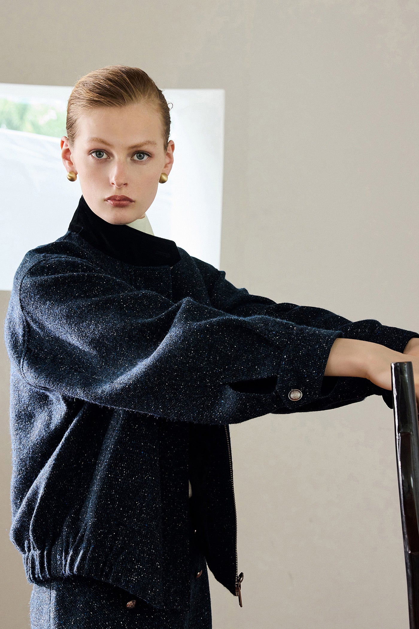 KAMILAN French temperament commuter woolen coat women's autumn new fashion coat top