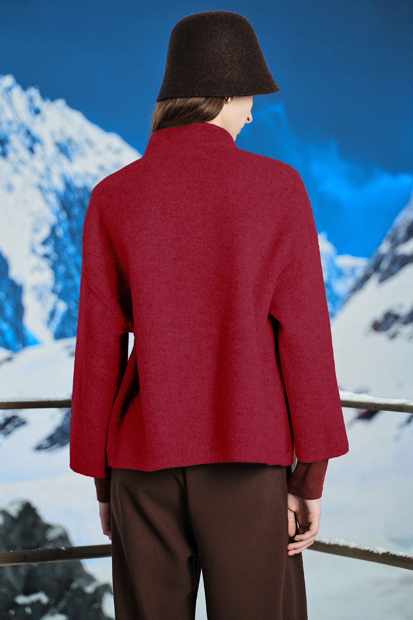 short double-sided coat women's autumn 2025 new sheepskin splicing wool coat