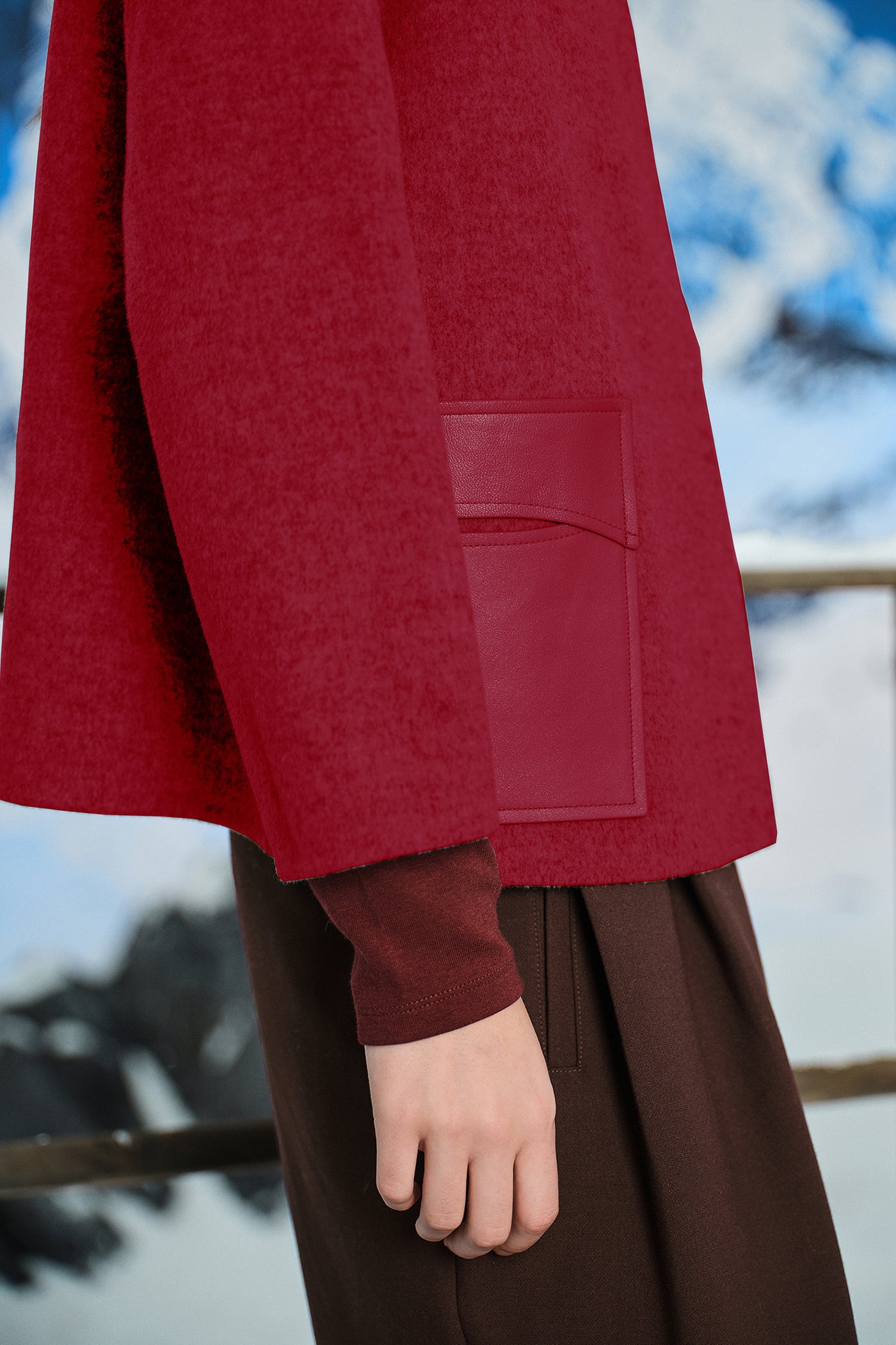 short double-sided coat women's autumn 2025 new sheepskin splicing wool coat