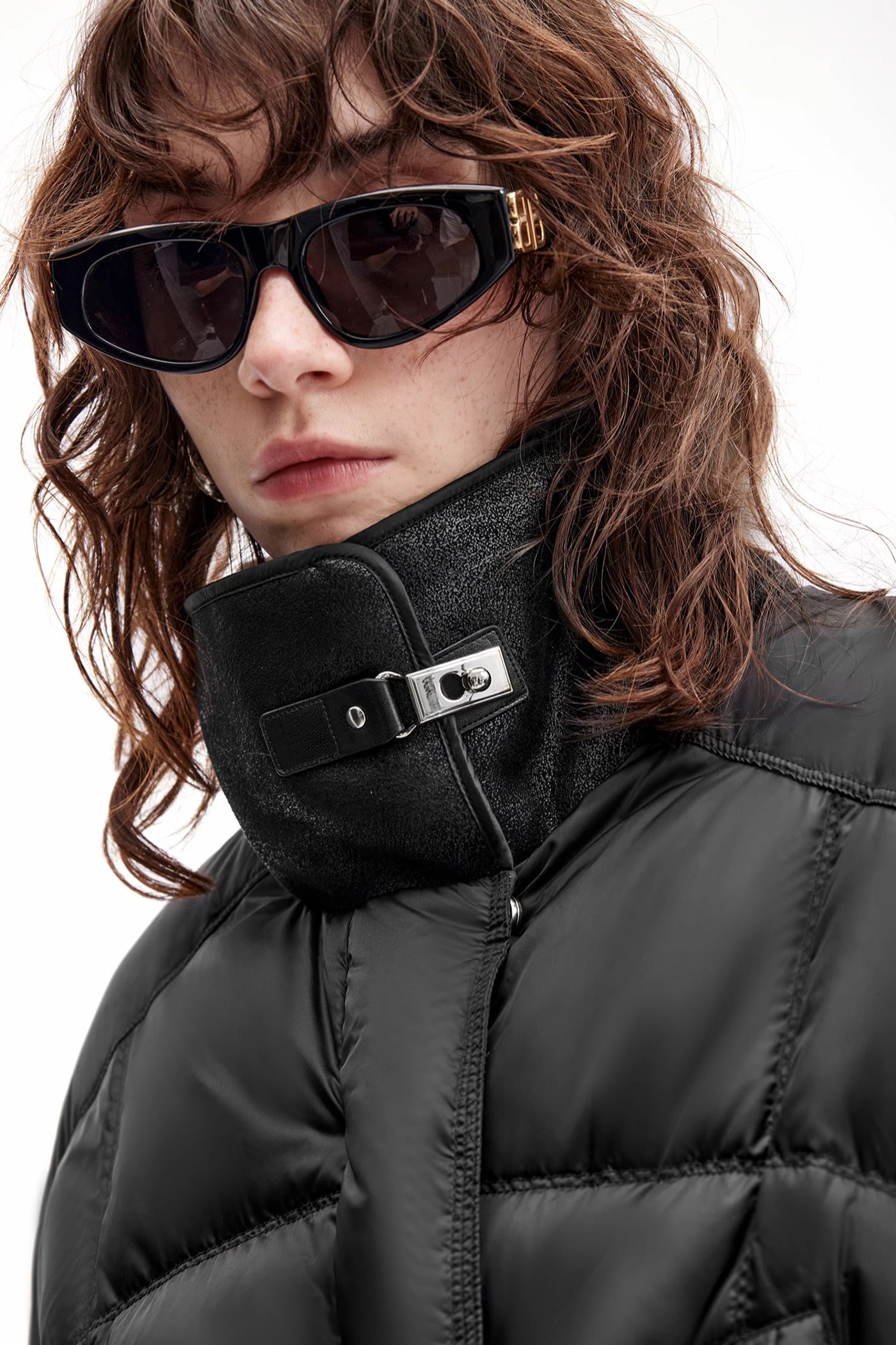 KAMILAN plush lapel splicing down jacket women's new short warm white duck down jacket in winter 2025