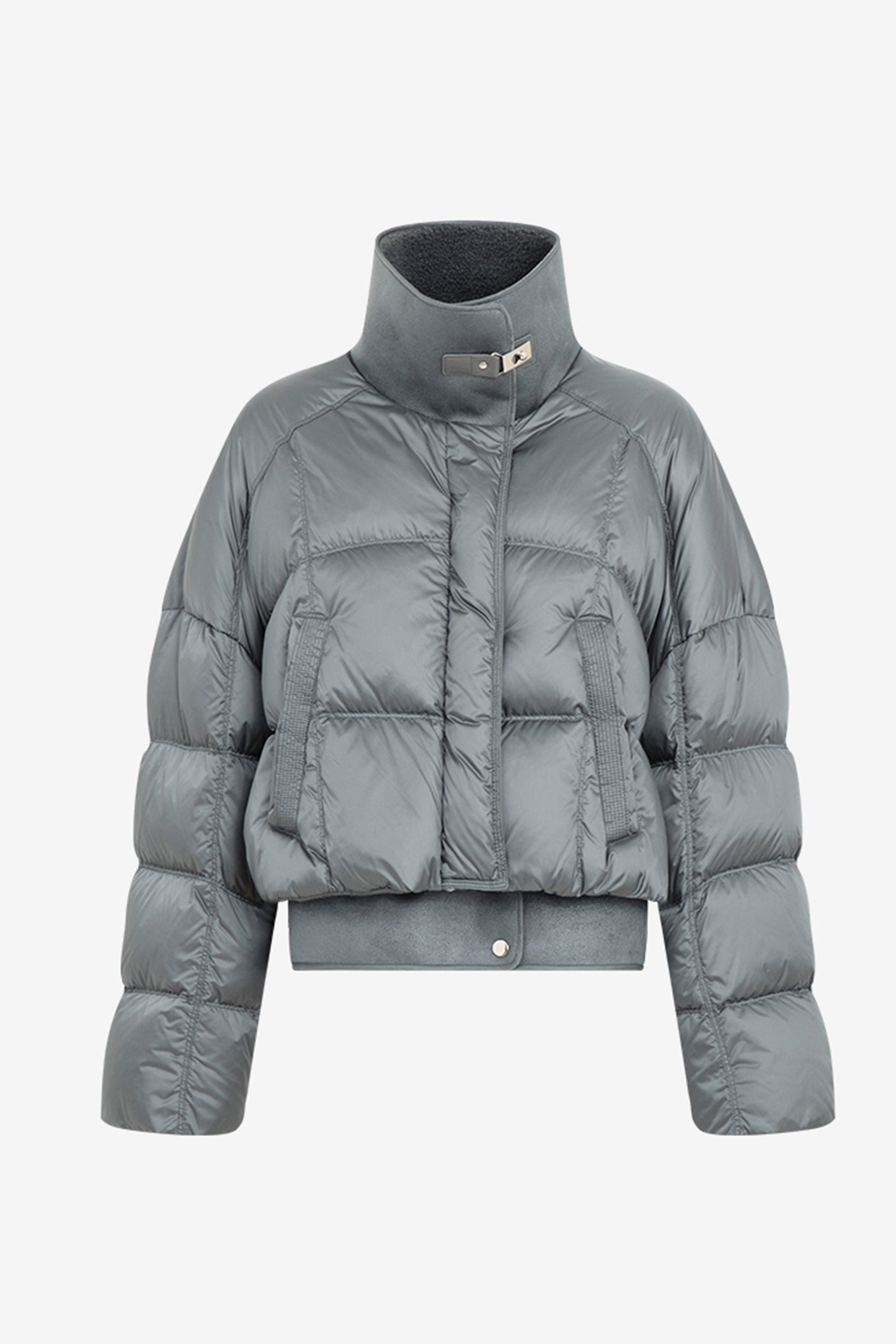 KAMILAN plush lapel splicing down jacket women's new short warm white duck down jacket in winter 2025