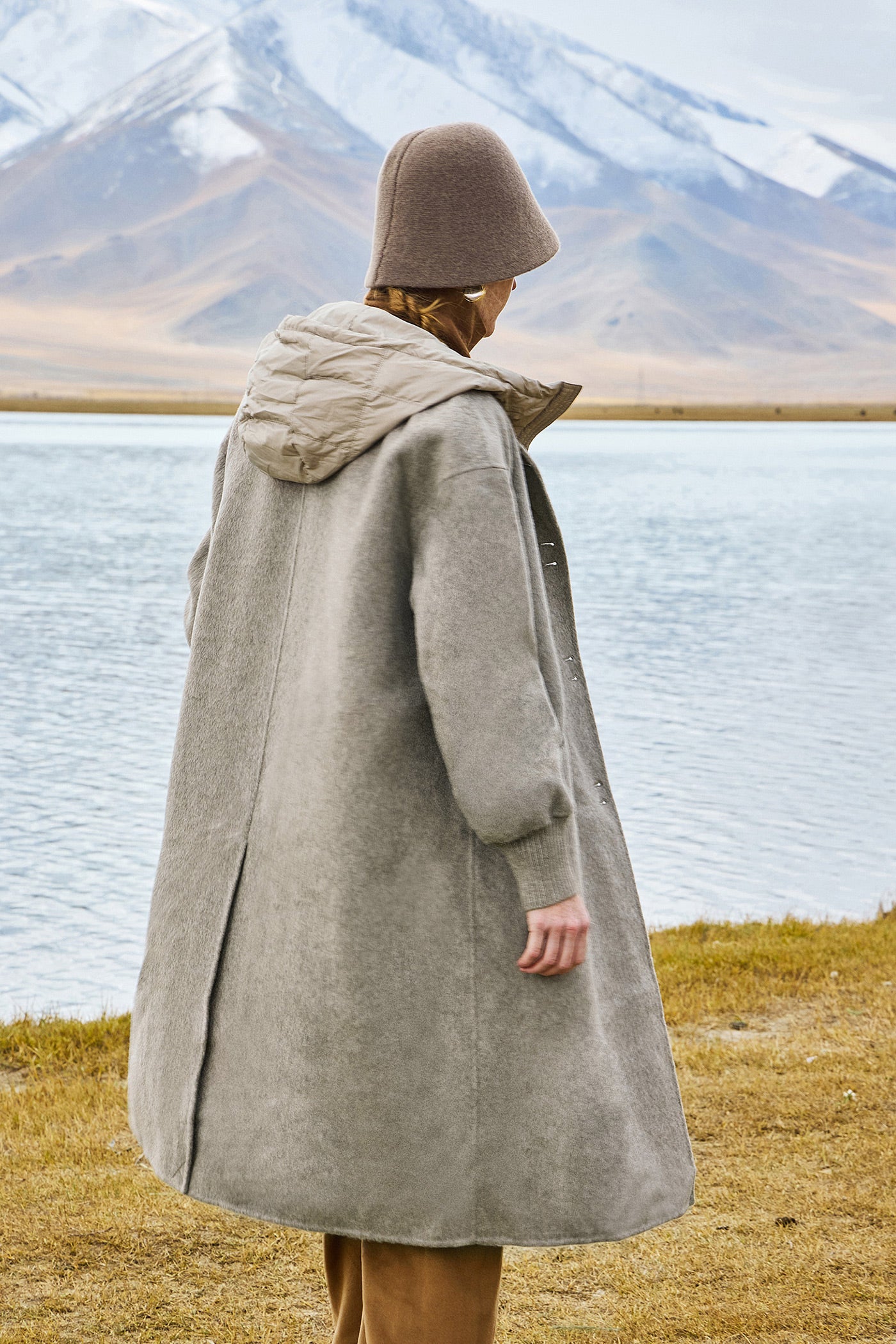 KAMILAN wool coat long suit women's 2025 autumn and winter new coat+down jacket