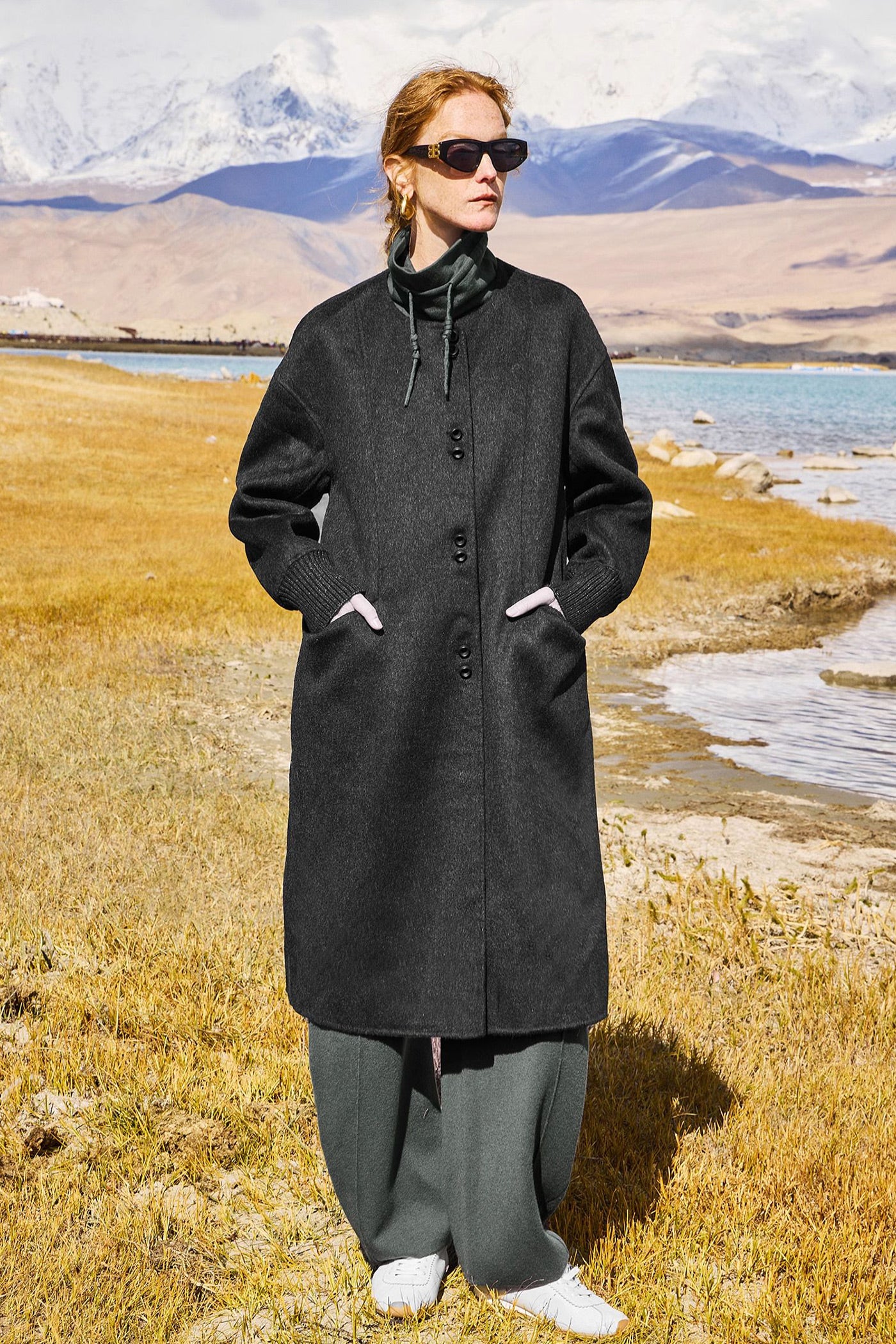 KAMILAN wool coat long suit women's 2025 autumn and winter new coat+down jacket