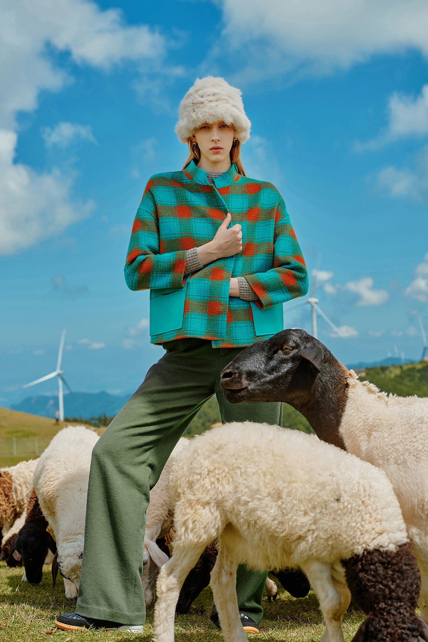 Plaid Wool Coat Women's Autumn New Short Wool Double-faced Coat Coat