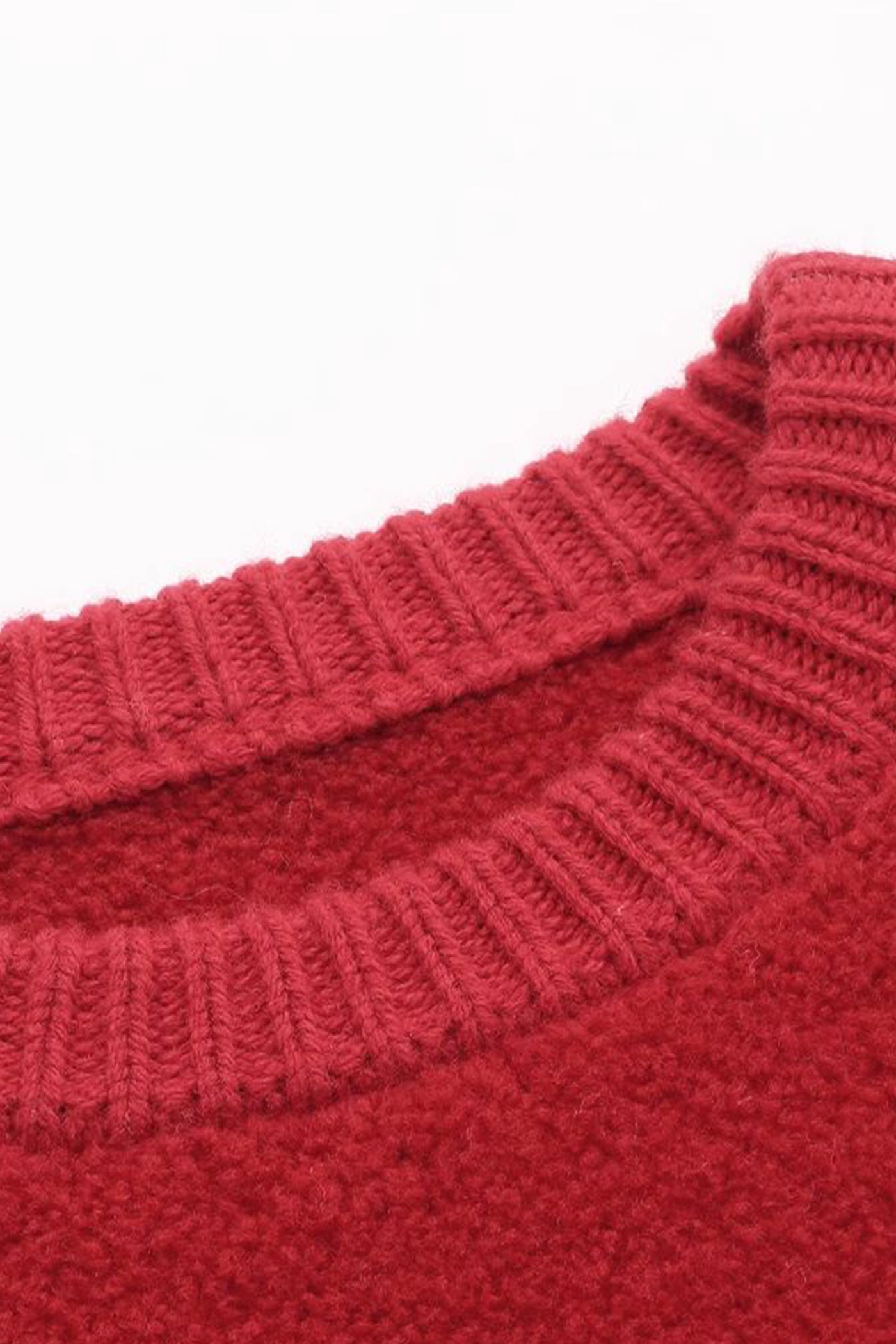 red sweater women's autumn 2025 new loose plush sweater