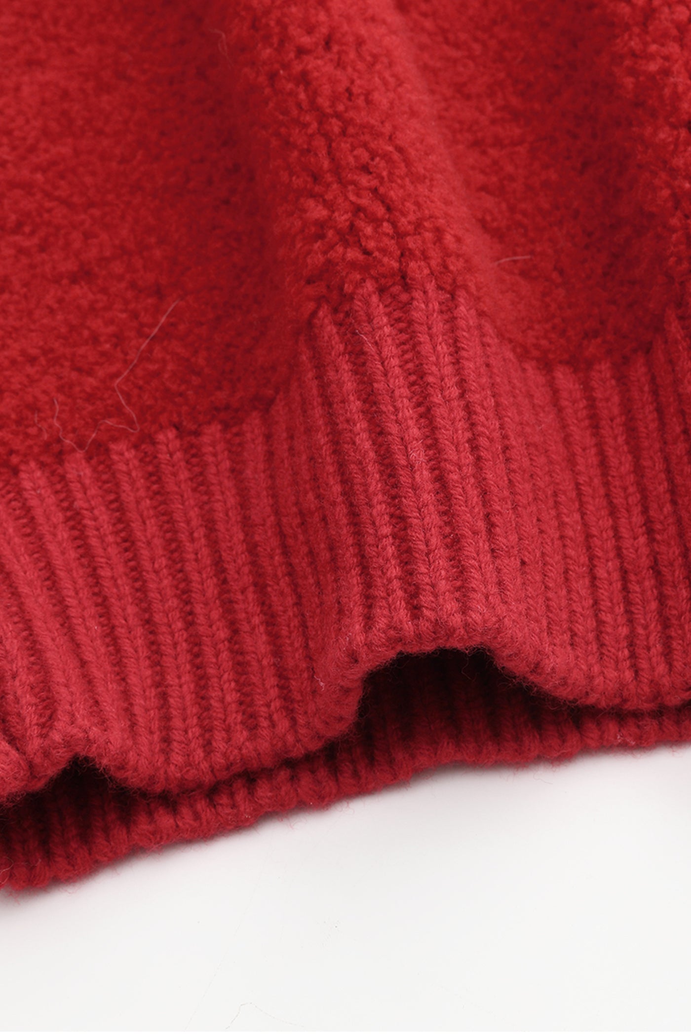 red sweater women's autumn 2025 new loose plush sweater