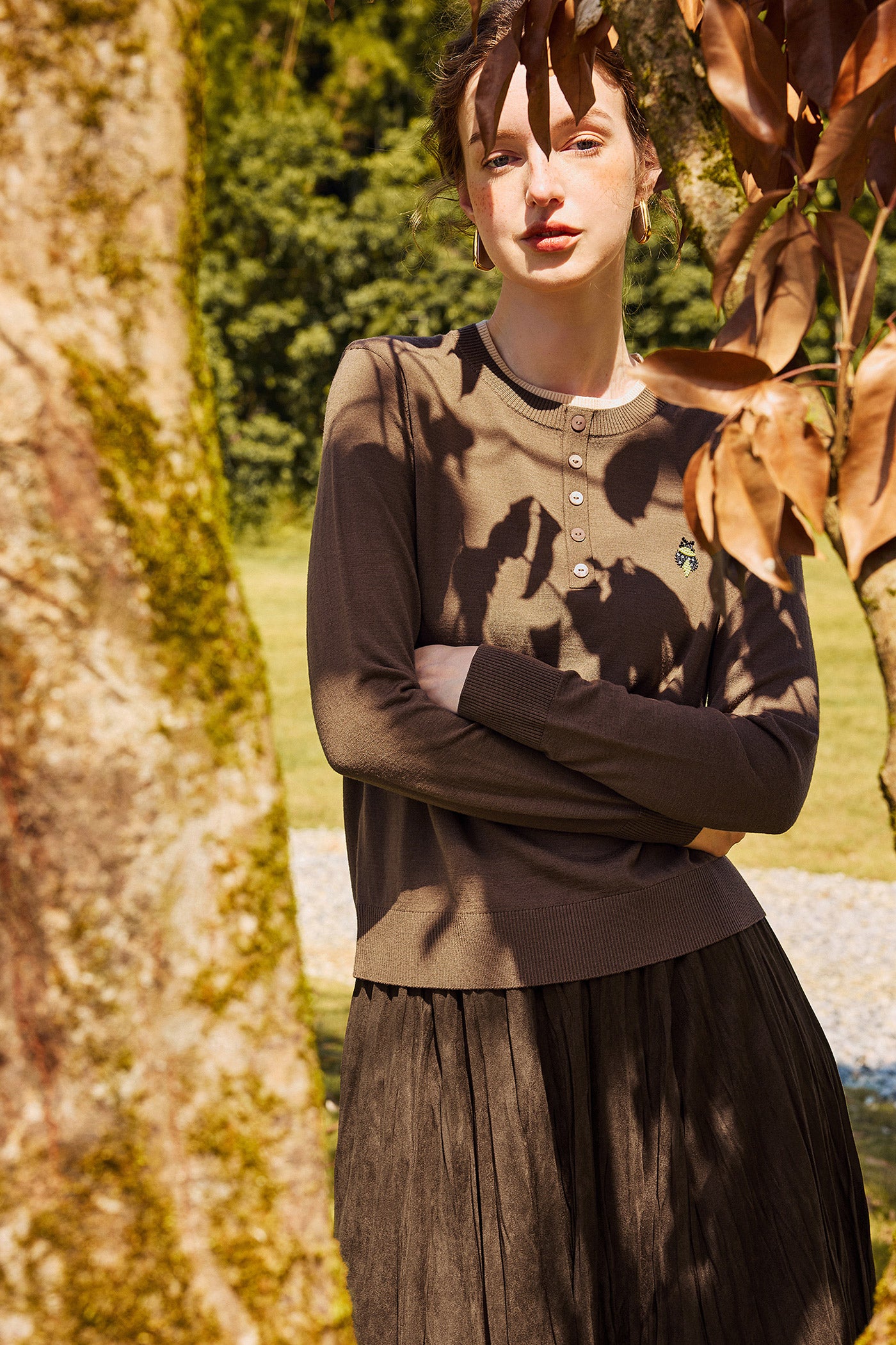 KAMILAN short sweater women's autumn 2025 new fashion T-shirt sweater