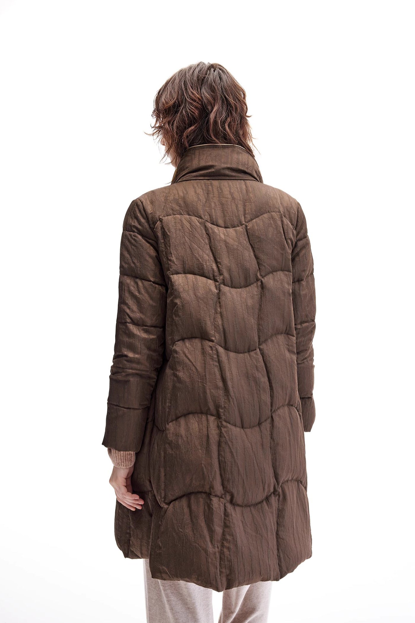 KAMILAN new Chinese Style high-necked white goose down jacket women's winter new long warm goose down coat