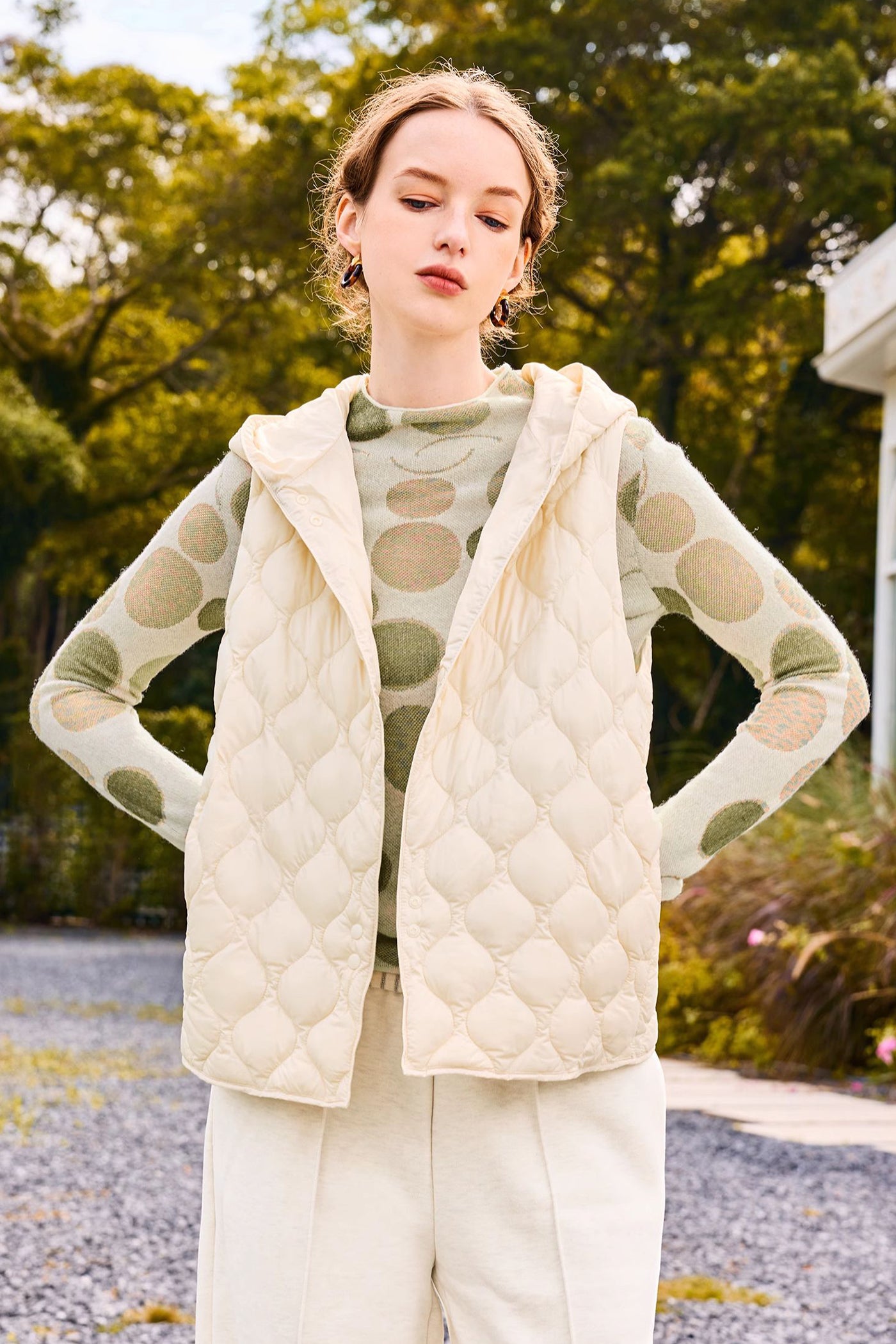 KAMILAN light short down jacket vest female winter new white duck down vest coat hooded.