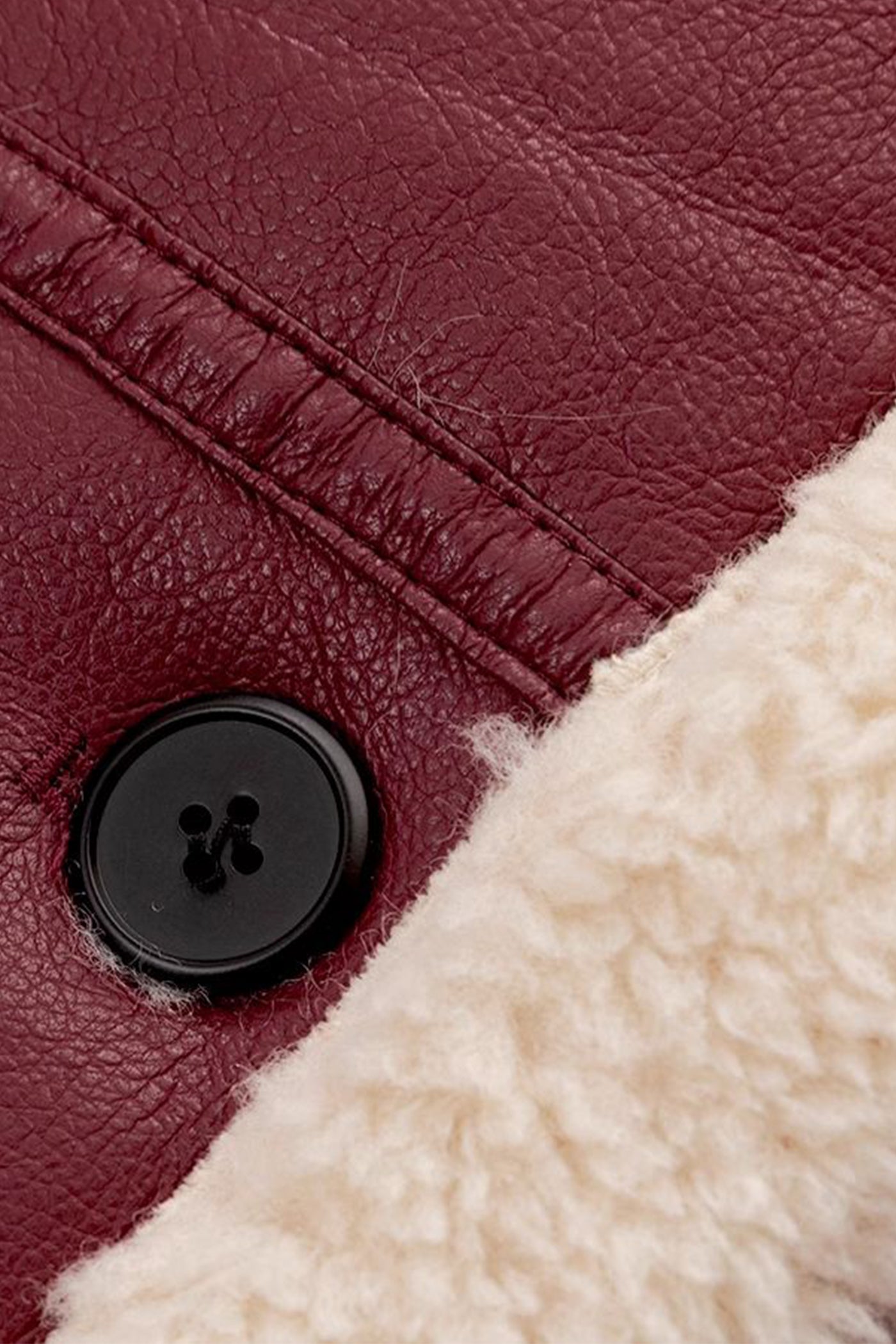 KAMILAN Angora red PU leather faux fur female winter 2025 new fashion short warm Faux Fur Coat