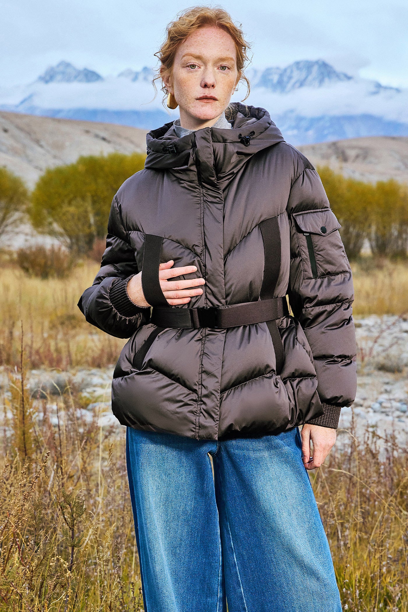 KAMILAN outdoor hiking down jacket women's winter new goose down coat hooded.