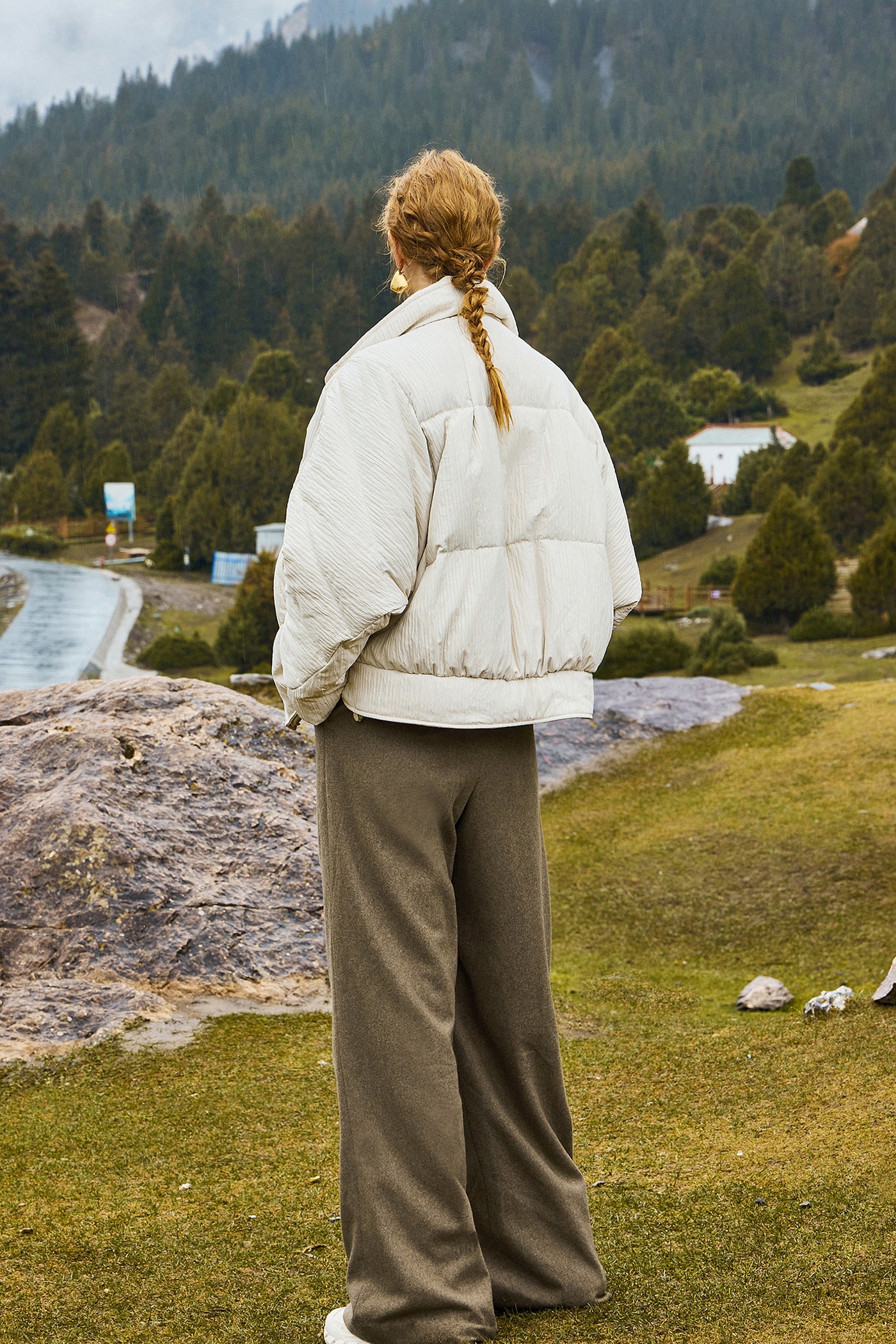 KAMILAN White Goose Down Jacket Women's 2025 Winter New Loose Leisure Goose Down Clothing Warm Down Jacket