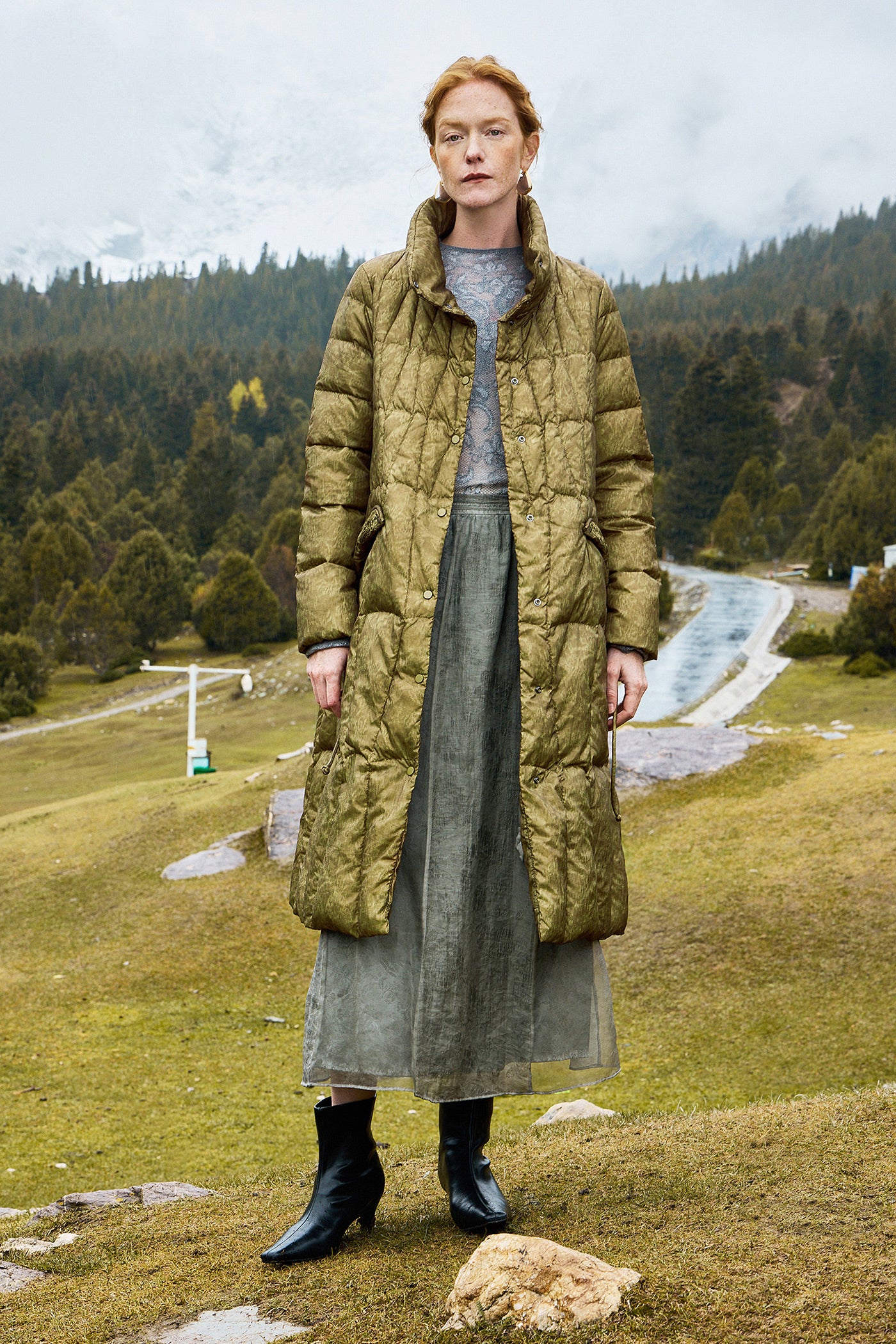 KAMILAN White Goose Down Jacket Female 2025 Winter New Long Embroidered Goose Down Jacket